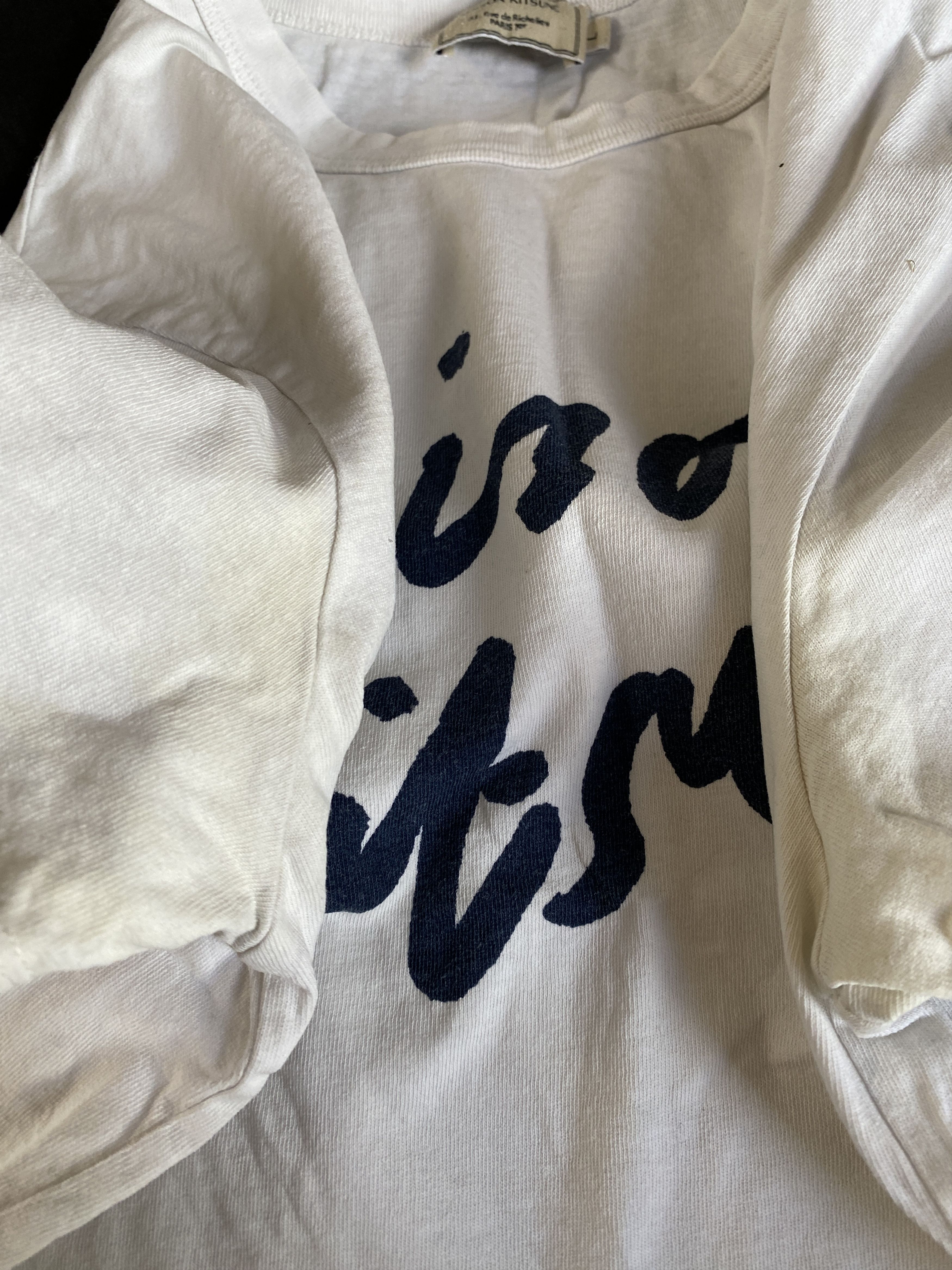 Maison Kitsune Maison Kitsune big logo printed t-shirt tee Size US L / EU 52-54 / 3 - 8 Thumbnail