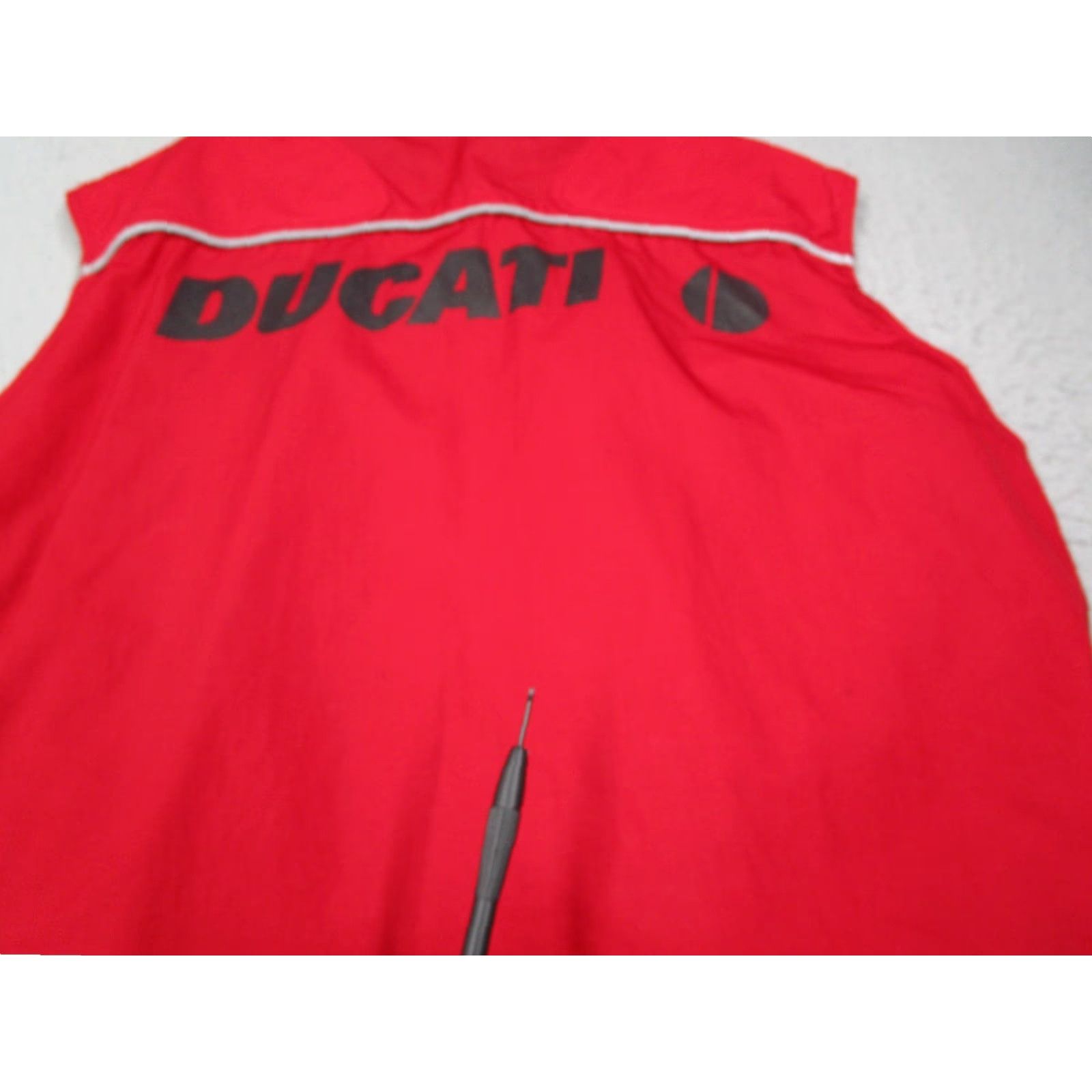 Vintage Vintage Ducati Men's Red Windbreaker Vest Sleeveless Full Zip Pockets Retro Motorcycle Outdoor Clothing Size M Size US M / EU 48-50 / 2 - 5 Thumbnail