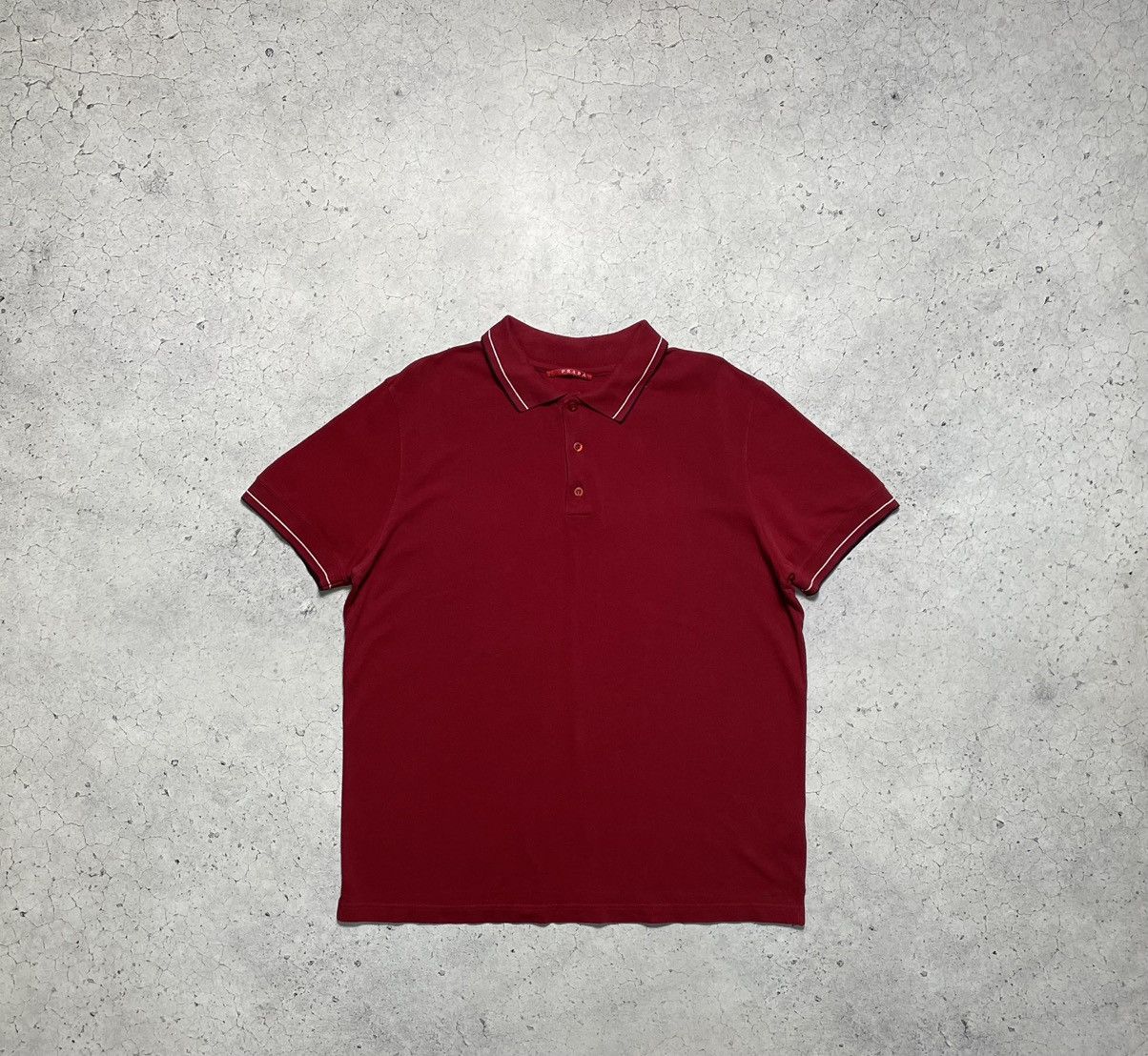 Prada Prada Luxury Polo Shirt Red Size US XXL / EU 58 / 5 - 1 Thumbnail