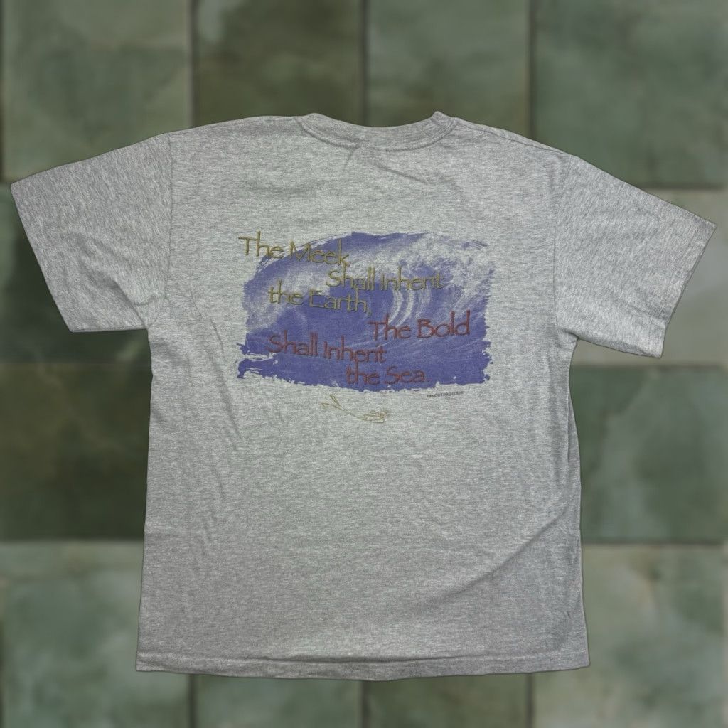 Hanes VINTAGE Hanes Surf T Shirt Adult Large Gray Beach 90s Ocean Sea Quote Mens Size US L / EU 52-54 / 3 - 1 Thumbnail