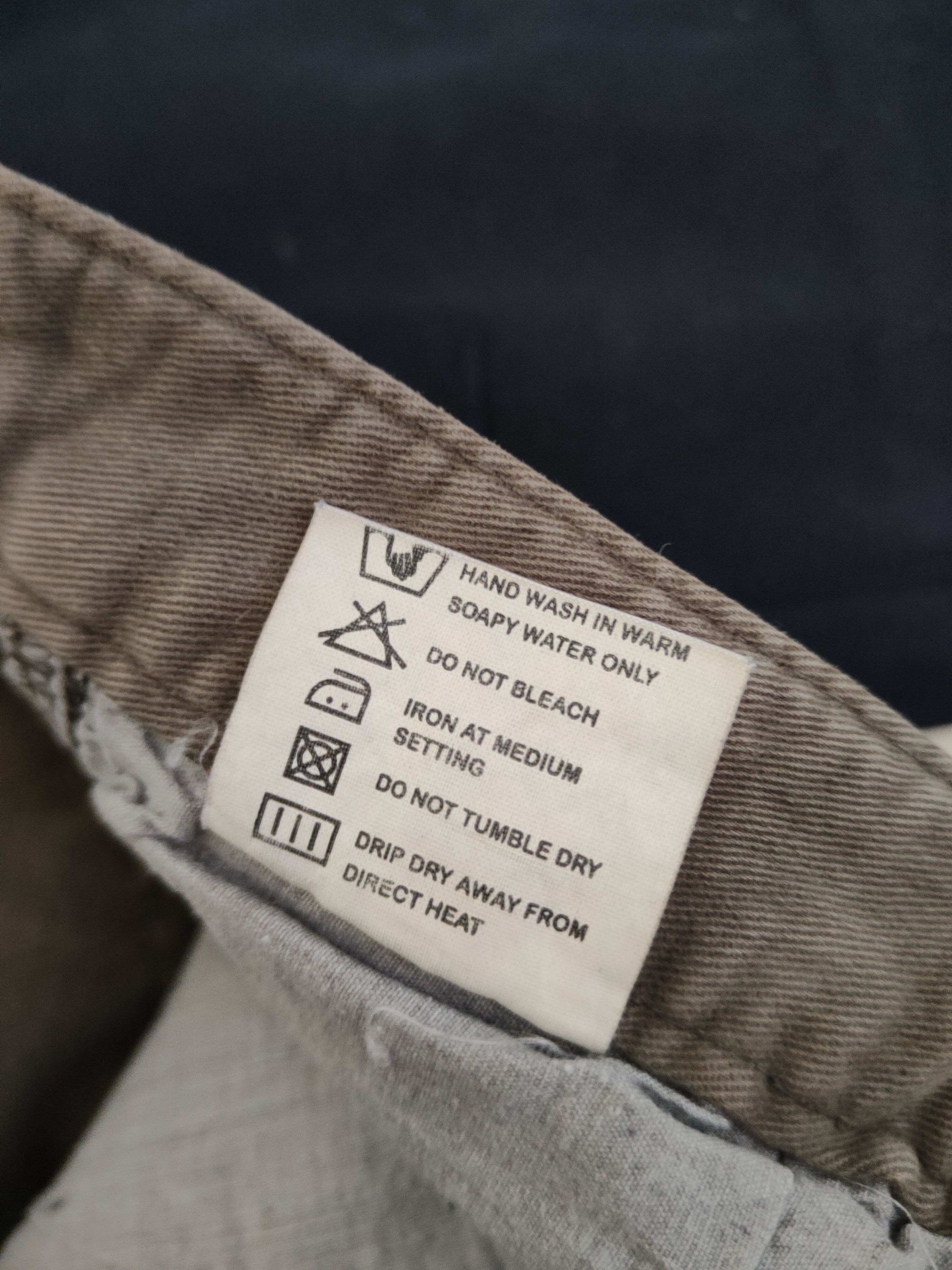 Japanese Brand DL Dcustom Dark Gray Faded Multipocket Cargo Pants #306 Size US 33 - 15 Thumbnail