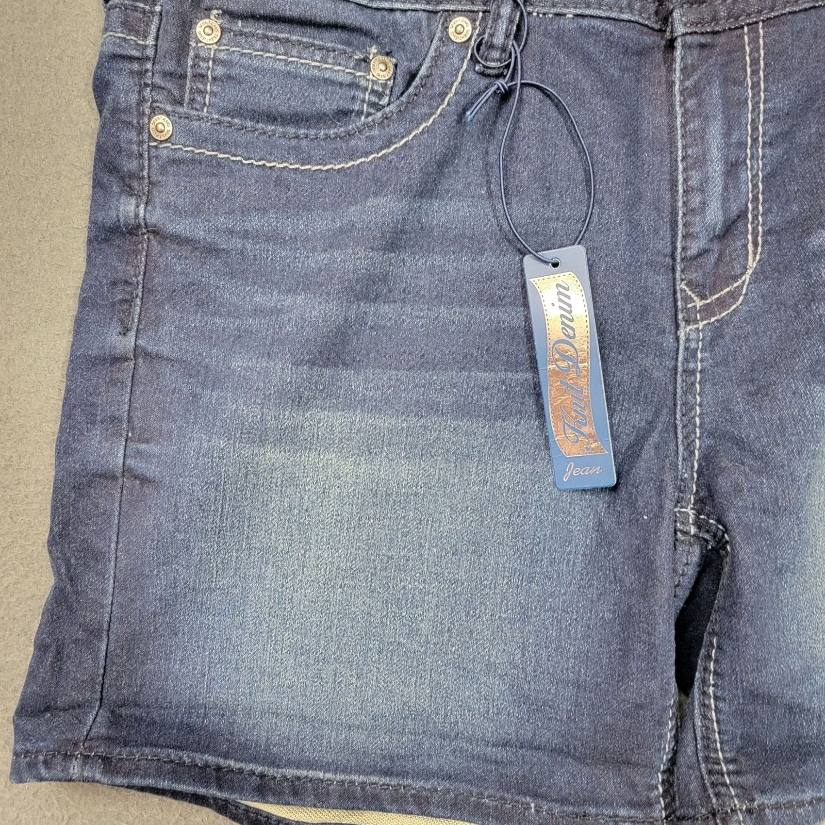 Vintage Seven7 Shorts womens Sz: 12 Blue Denim Jeans new with tags Size 34" / US 12 / IT 48 - 6 Thumbnail