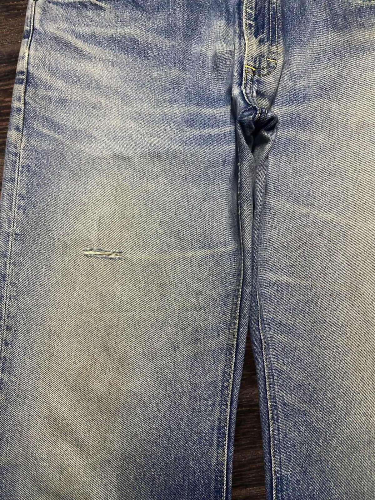 Lee × Vivienne Westwood Vintage Lee Riders Faded Wash Distressed Baggy Jeans Size US 34 / EU 50 - 7 Thumbnail