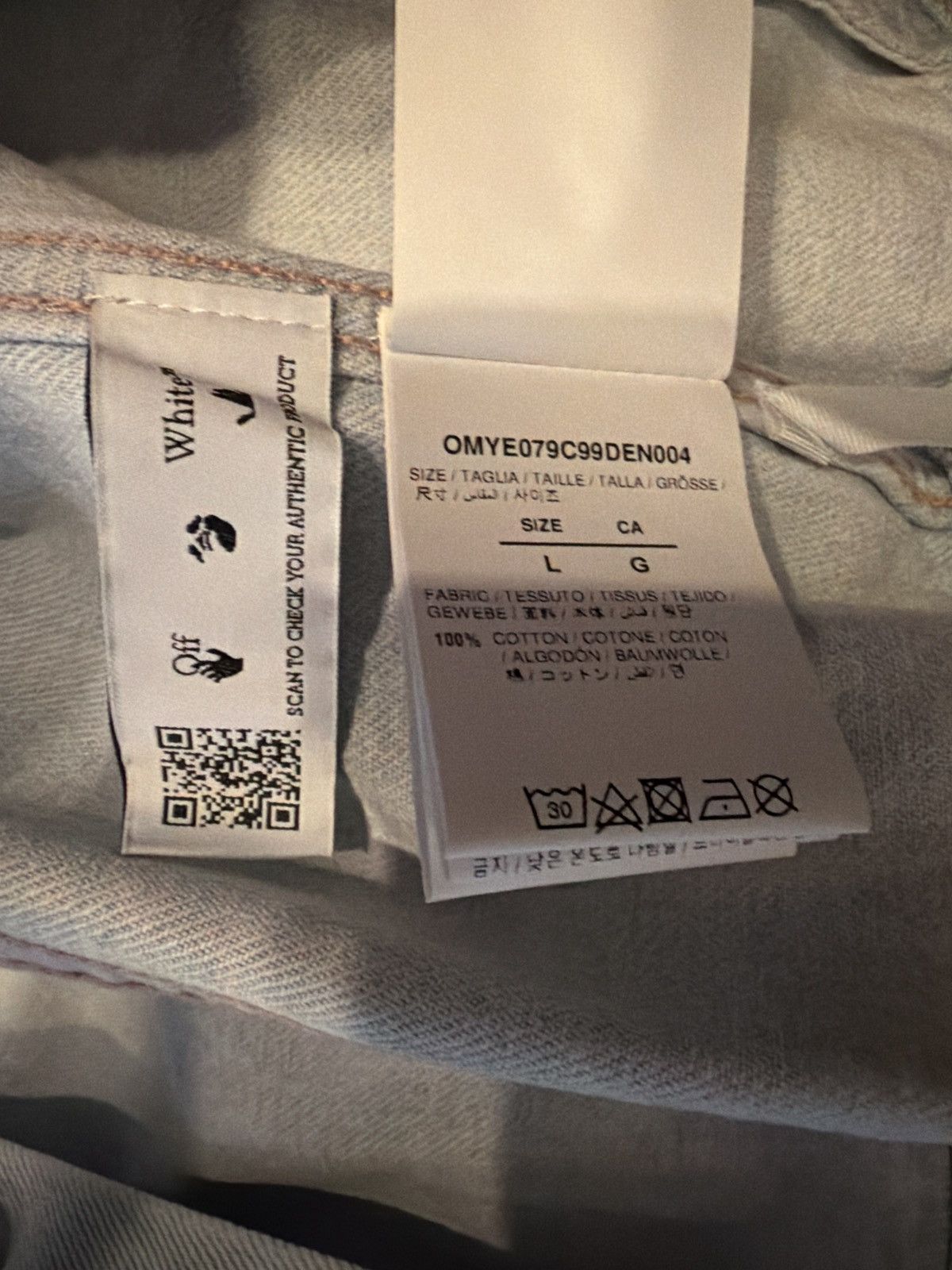 Off-White Off white denim jacket Size L / US 10 / IT 46 - 5 Thumbnail