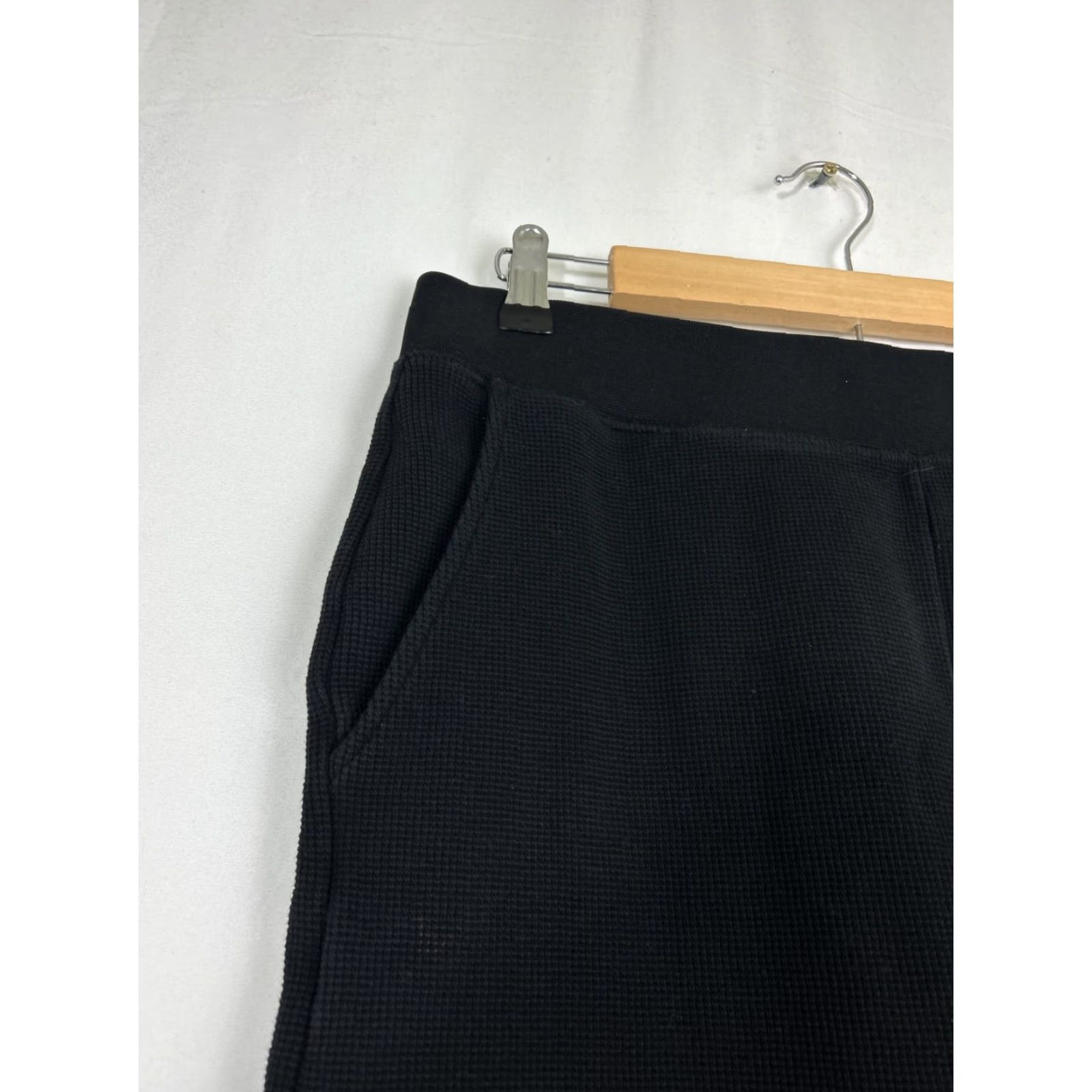 Sweaty Betty Sweaty Betty Sweatpants Womens Size 12 Black Ankle Waffled Thermal 31x28 Comfort Activewear Size 34" / US 12 / IT 48 - 5 Thumbnail