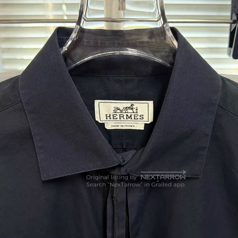 Hermes Hermes size 39 Long-sleeve shirt, single-breasted, dark blu Size US XS / EU 42 / 0 - 3 Thumbnail