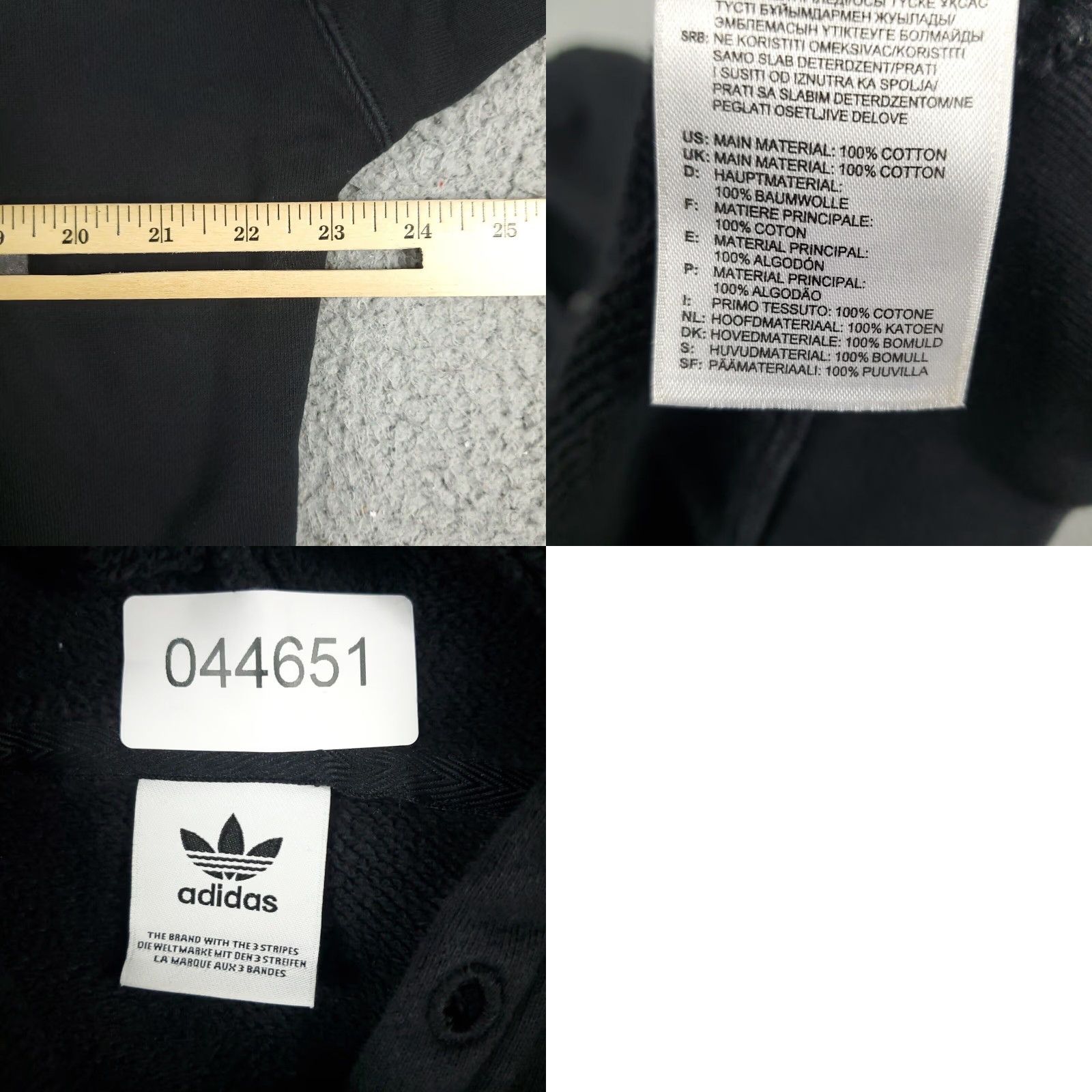Adidas Adidas Hoodie Womens Medium Black Pullover Mock Neck Sweatshirt Activewear Sports Size M / US 6-8 / IT 42-44 - 8 Thumbnail