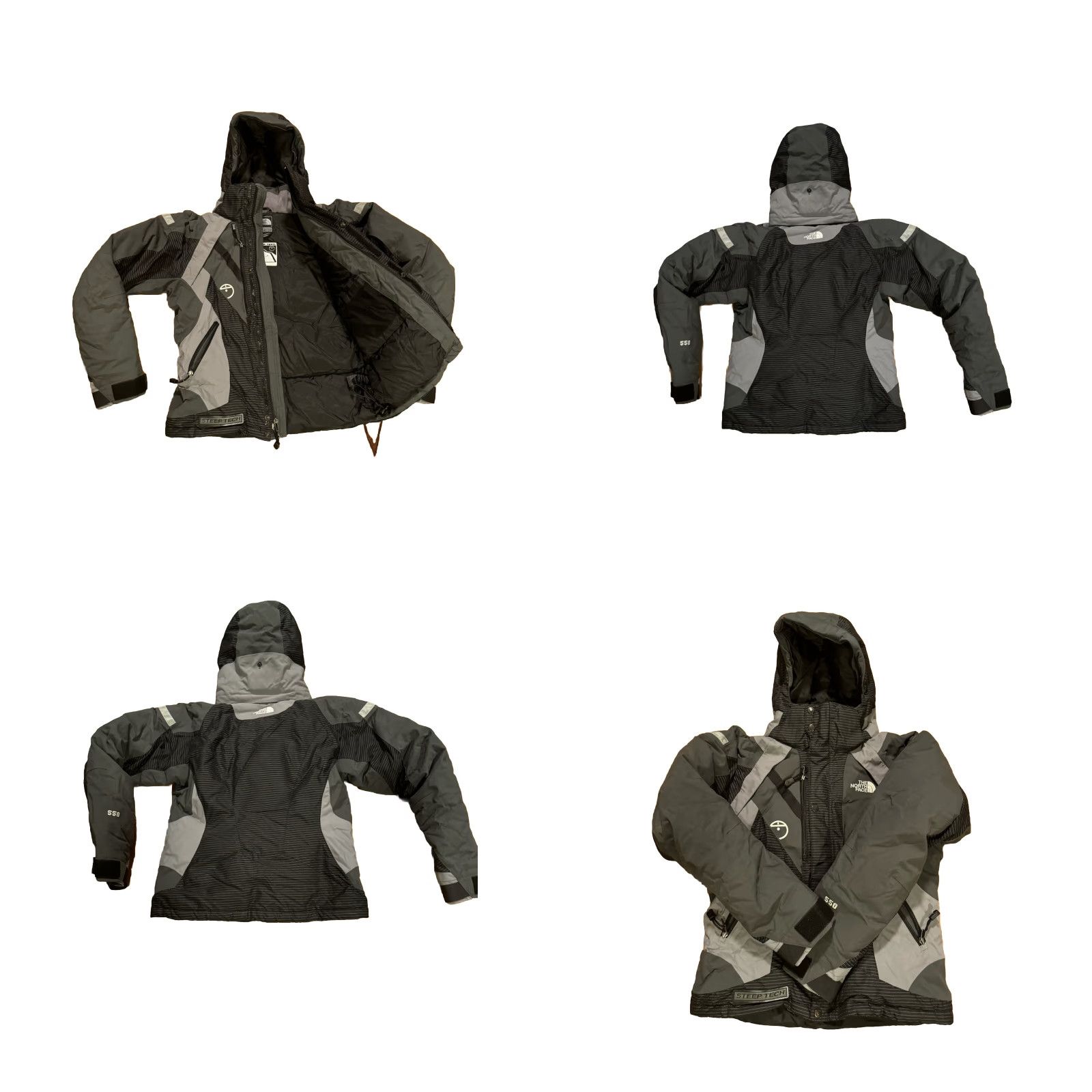 The North Face VINTAGE The North Face Steep Tech Ski Jacket Womens SM Black Gray 550 Down Insulated Regular Long Sleeve Zip Mid-Length Jacket Womens Size S / US 4 / IT 40 - 8 Thumbnail