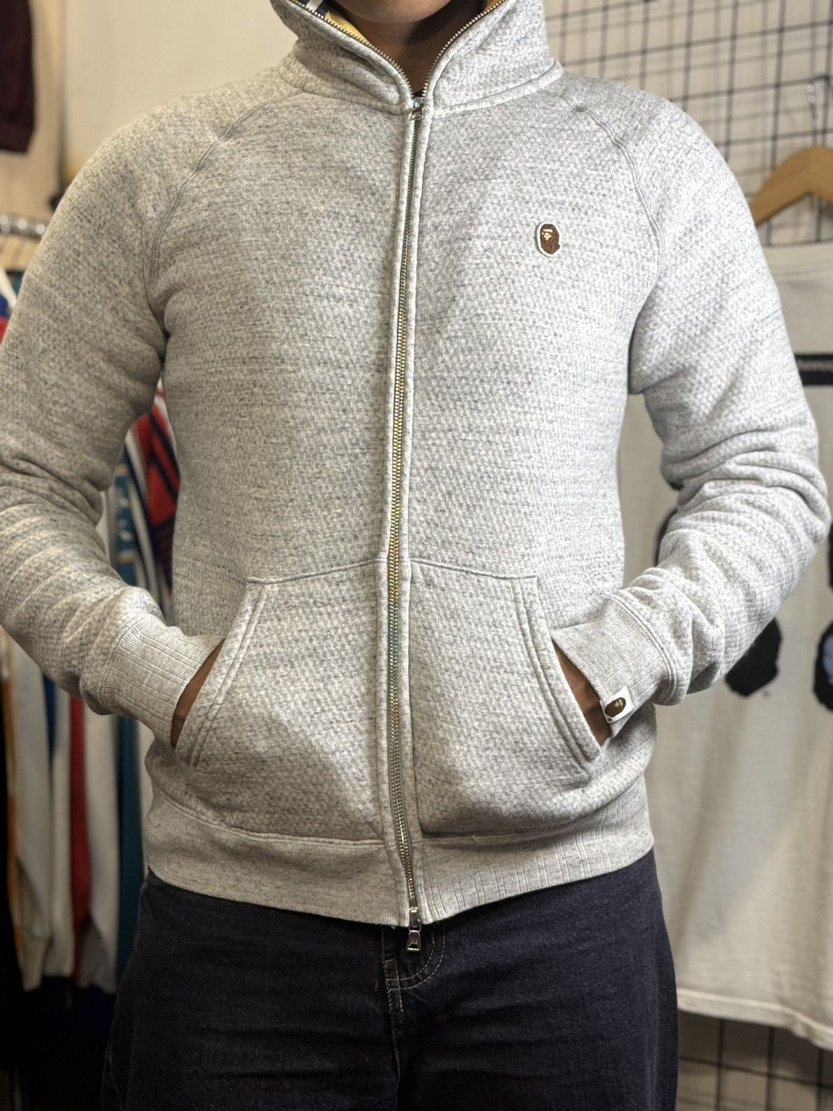 Bape A BATHING APE® One Point Regular Fit Full Zip Hoodie. Size S / US 4 / IT 40 - 1 Thumbnail