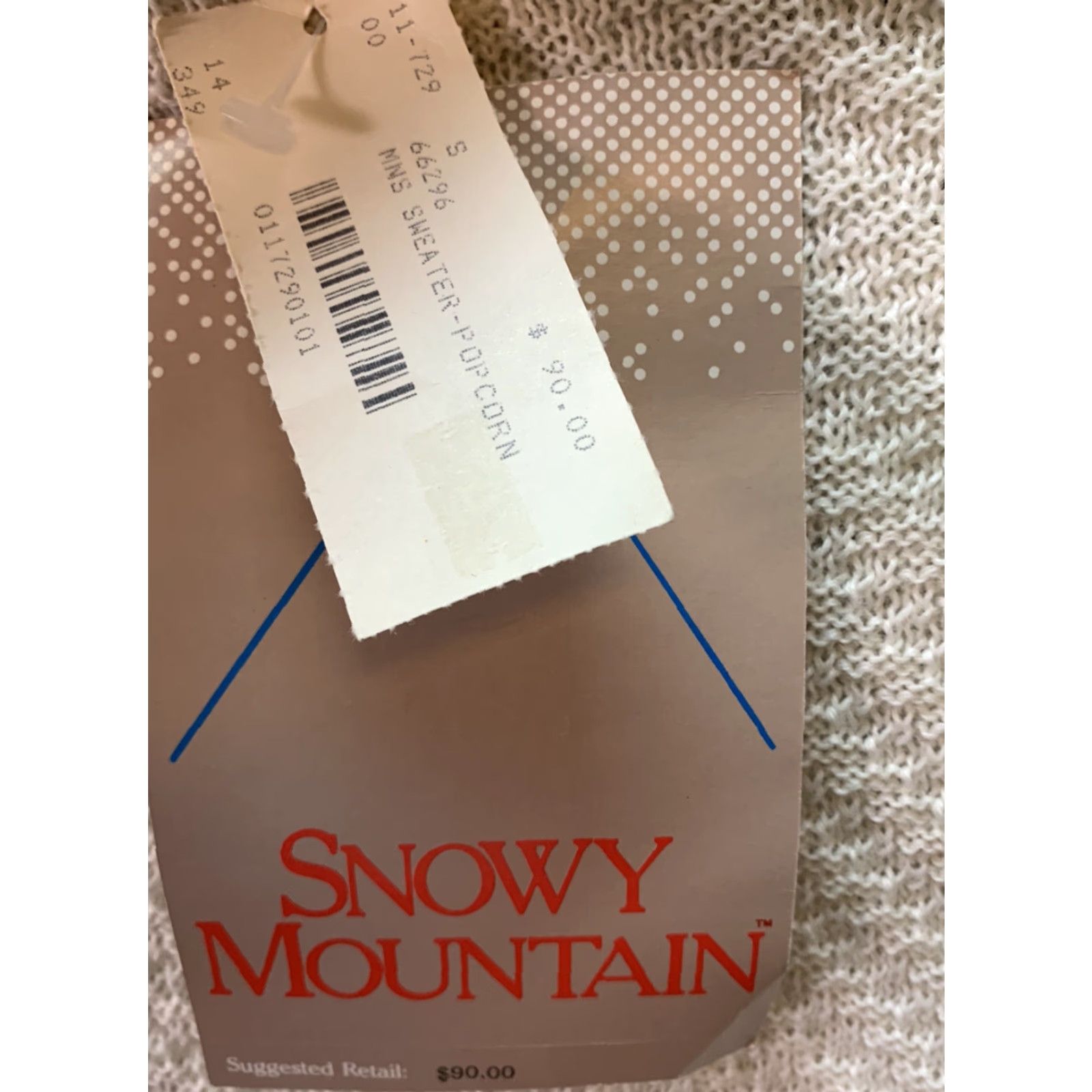Vintage VINTAGE Snowy Mountain Fisherman Ski Sweater 100% Wool Chunky Knit Size L Beige NEW NOS Size US L / EU 52-54 / 3 - 5 Thumbnail