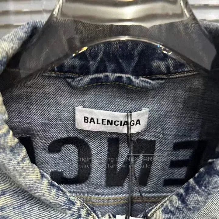 Balenciaga Balenciaga Denim Jacket Back Logo Embroidery. Size US S / EU 44-46 / 1 - 2 Thumbnail