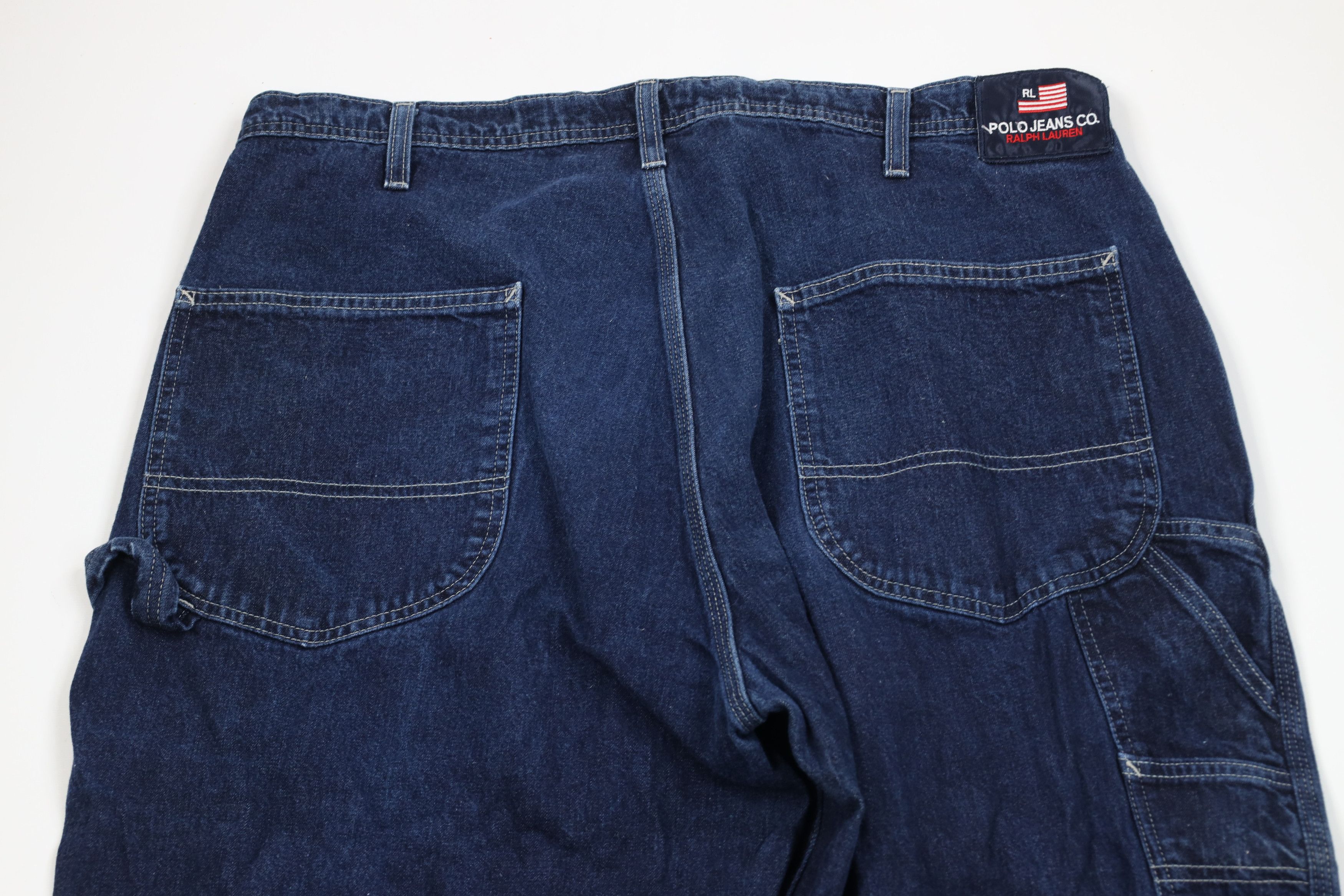 Ralph Lauren Vintage 90s Ralph Lauren Baggy Wide Leg Carpenter Jeans Size US 38 / EU 54 - 11 Thumbnail
