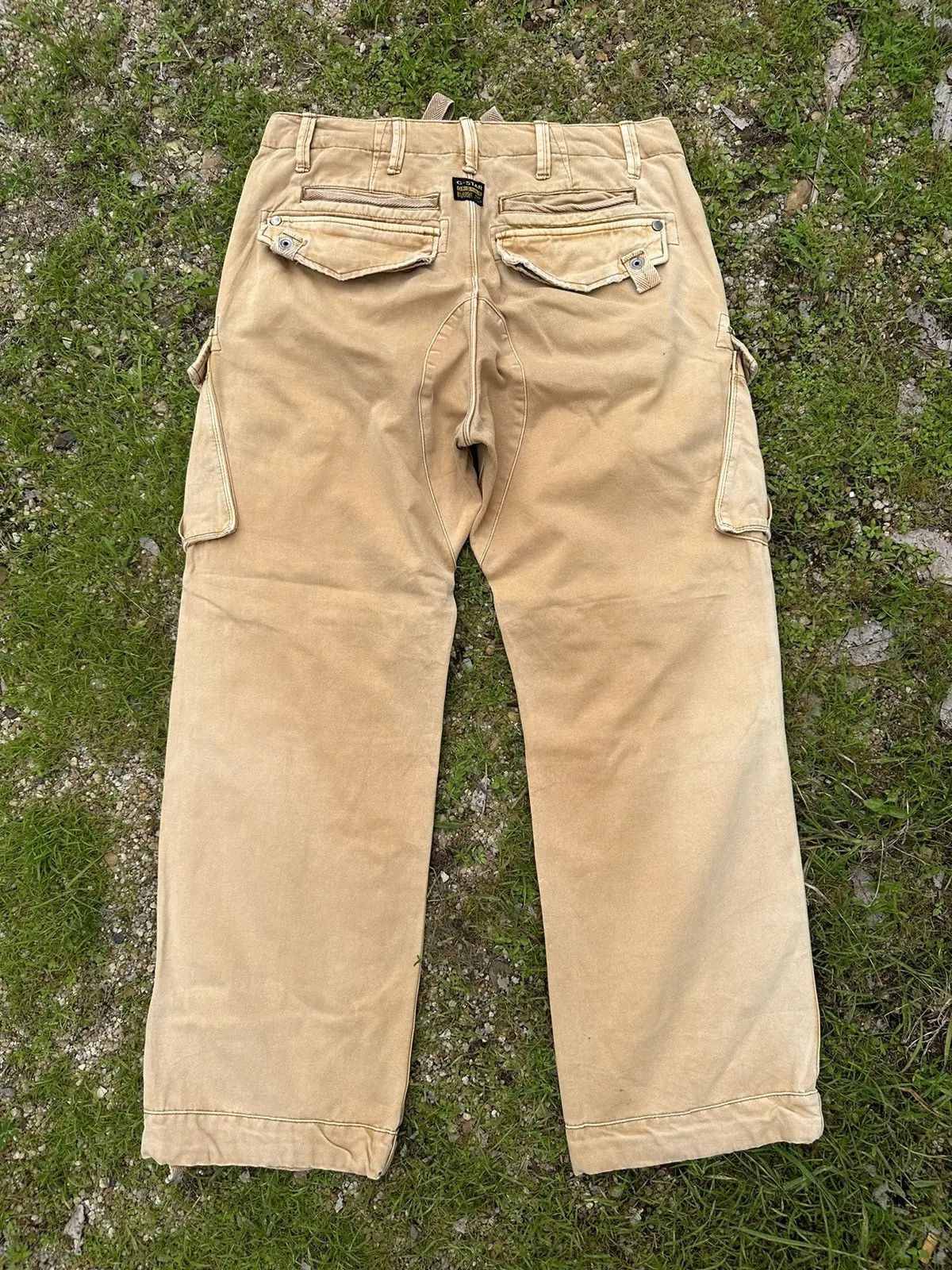 G-Star VINTAGE G-STAR RAW DENIM PARACHUTE BONDAGE FADED CARGO PANTS Size US 31 - 9 Thumbnail