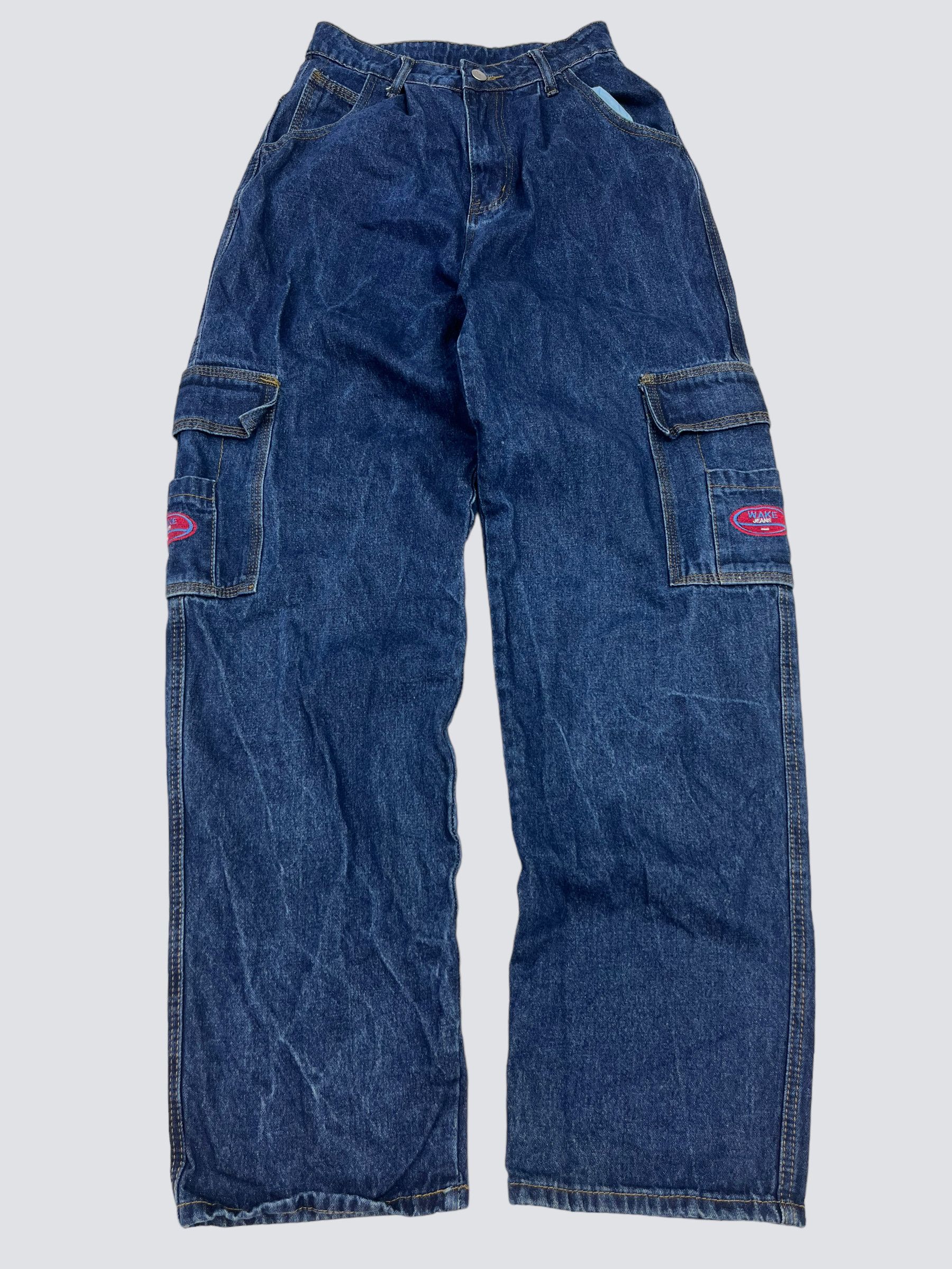 Vintage BAGGY VINTAGE Y2K HEAVY FADED CARGO JEANS PANTS - LOT № 3002 Size US 30 / EU 46 - 2 Thumbnail