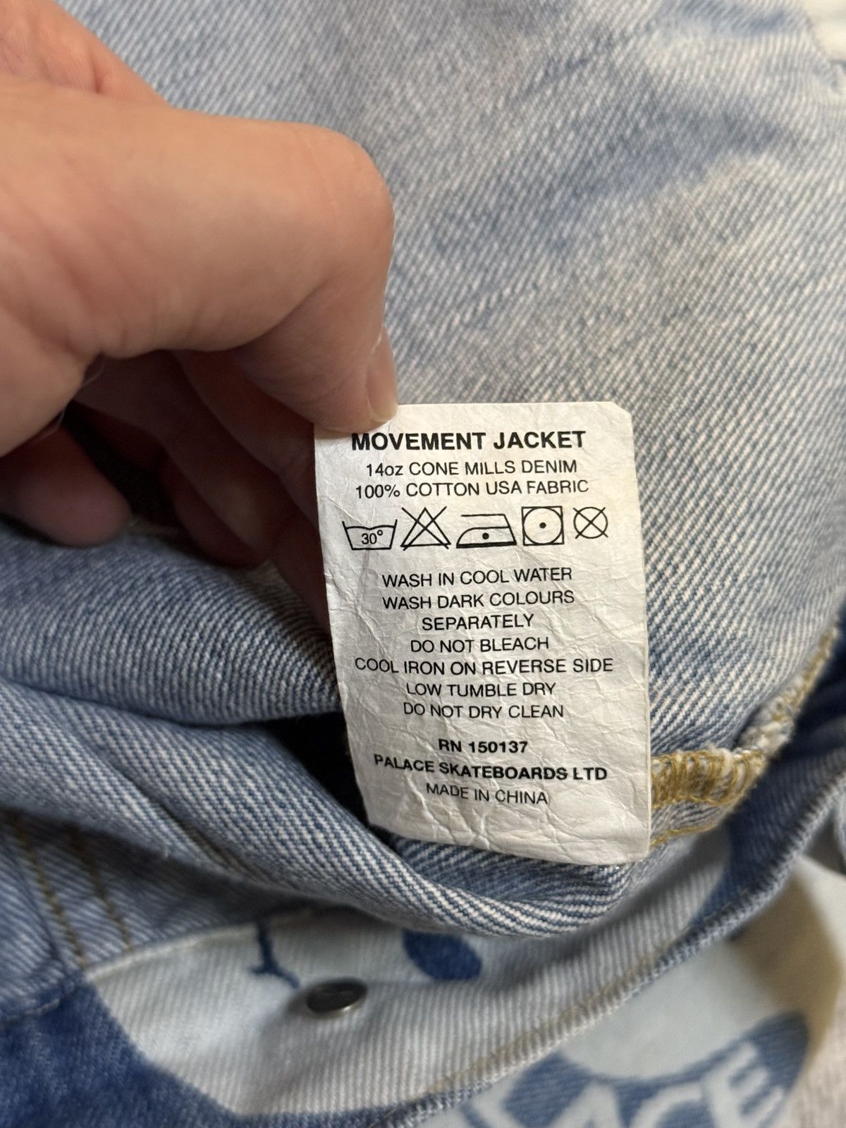 Palace Palace movement denim jacket Trucker Size US XL / EU 56 / 4 - 6 Thumbnail