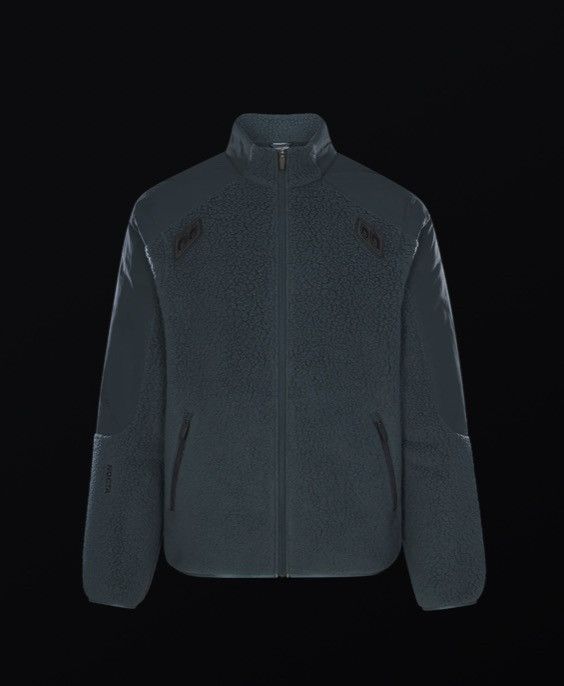 image of Drake x Nike Nocta Tahr Sherpa Zip-Up Jacket in Blue, Men's (Size Medium)