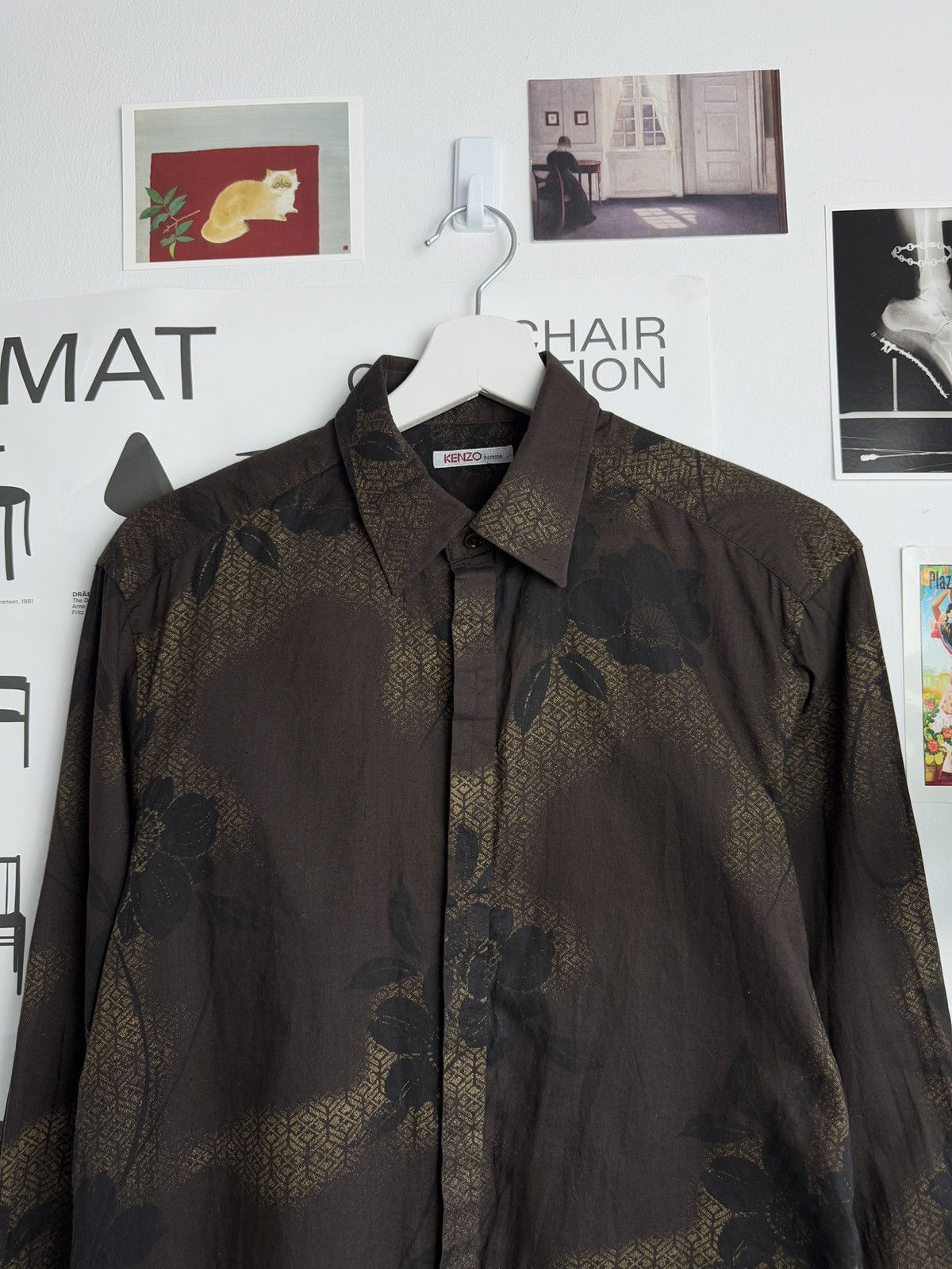 Designer × Kenzo × Vintage Vintage Kenzo Homme floral print longsleeve shirt M designer Size US M / EU 48-50 / 2 - 5 Thumbnail