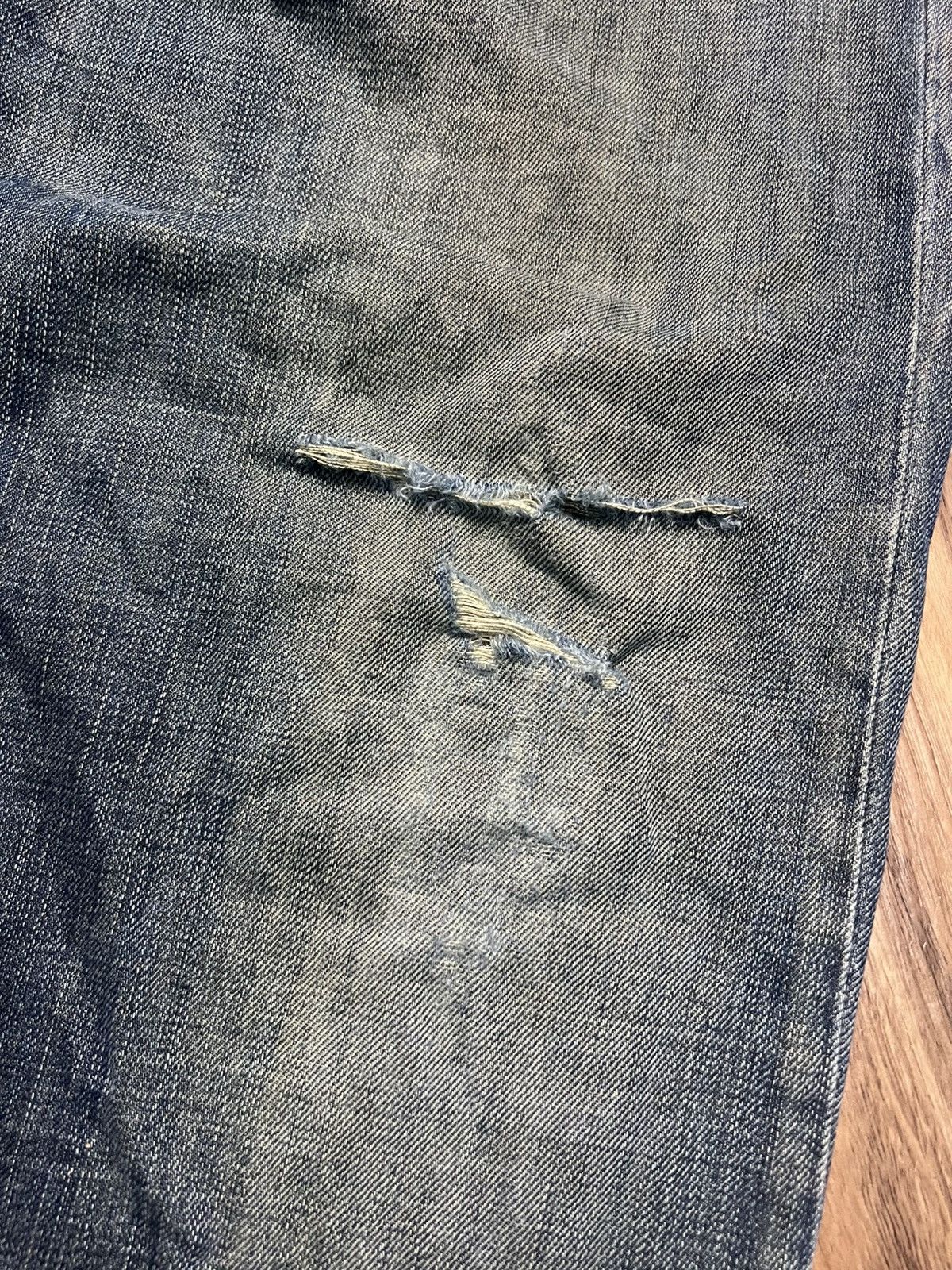 Replay VINTAGE Replay Blue Jeans Distressed Denim Straight Leg (45) Size US 34 / EU 50 - 7 Thumbnail