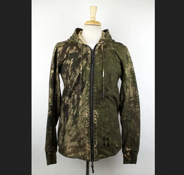 11 By Boris Bidjan Saberi Green Cotton Camouflage Hooded Sweater Size L Size US L / EU 52-54 / 3 - 1 Thumbnail