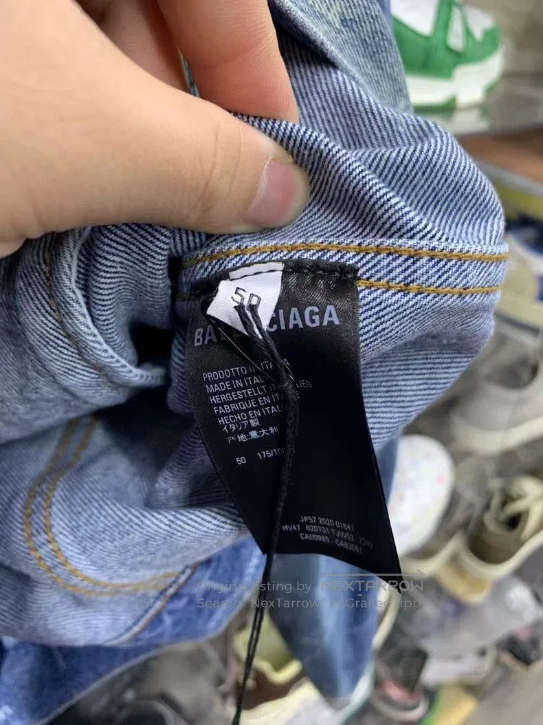 Balenciaga Balenciaga Denim Logo Print Jacket. Size US XL / EU 56 / 4 - 4 Thumbnail