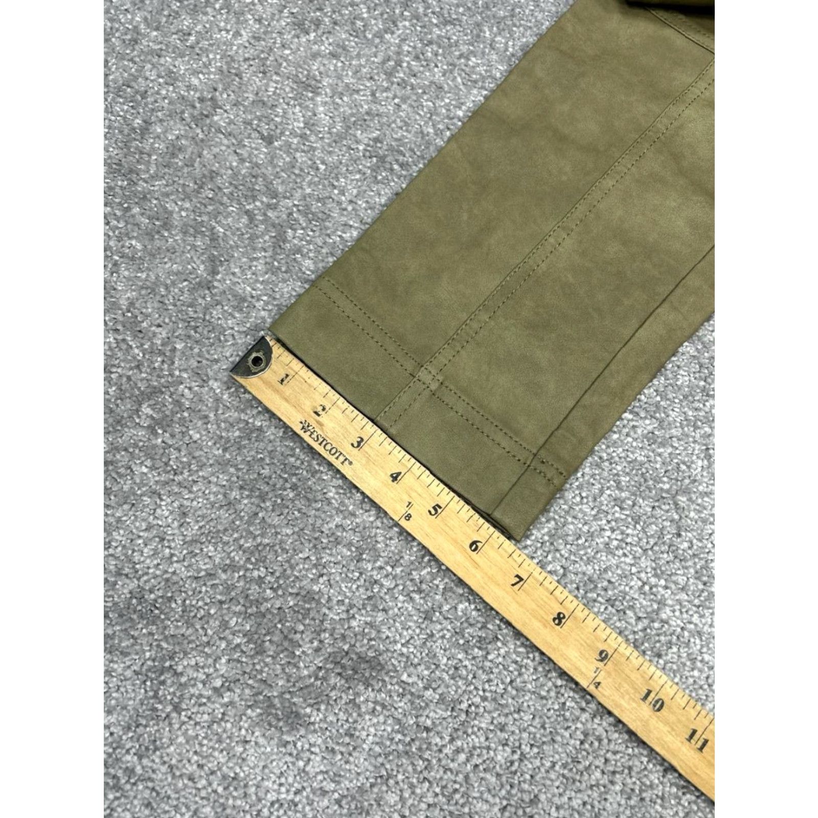 Jonathan Simkhai Jonathan Simkhai Tessa Vegan Leather Pants Womens 4 Green Lined Straight Leg New Size 27" / US 4 / IT 40 - 4 Thumbnail