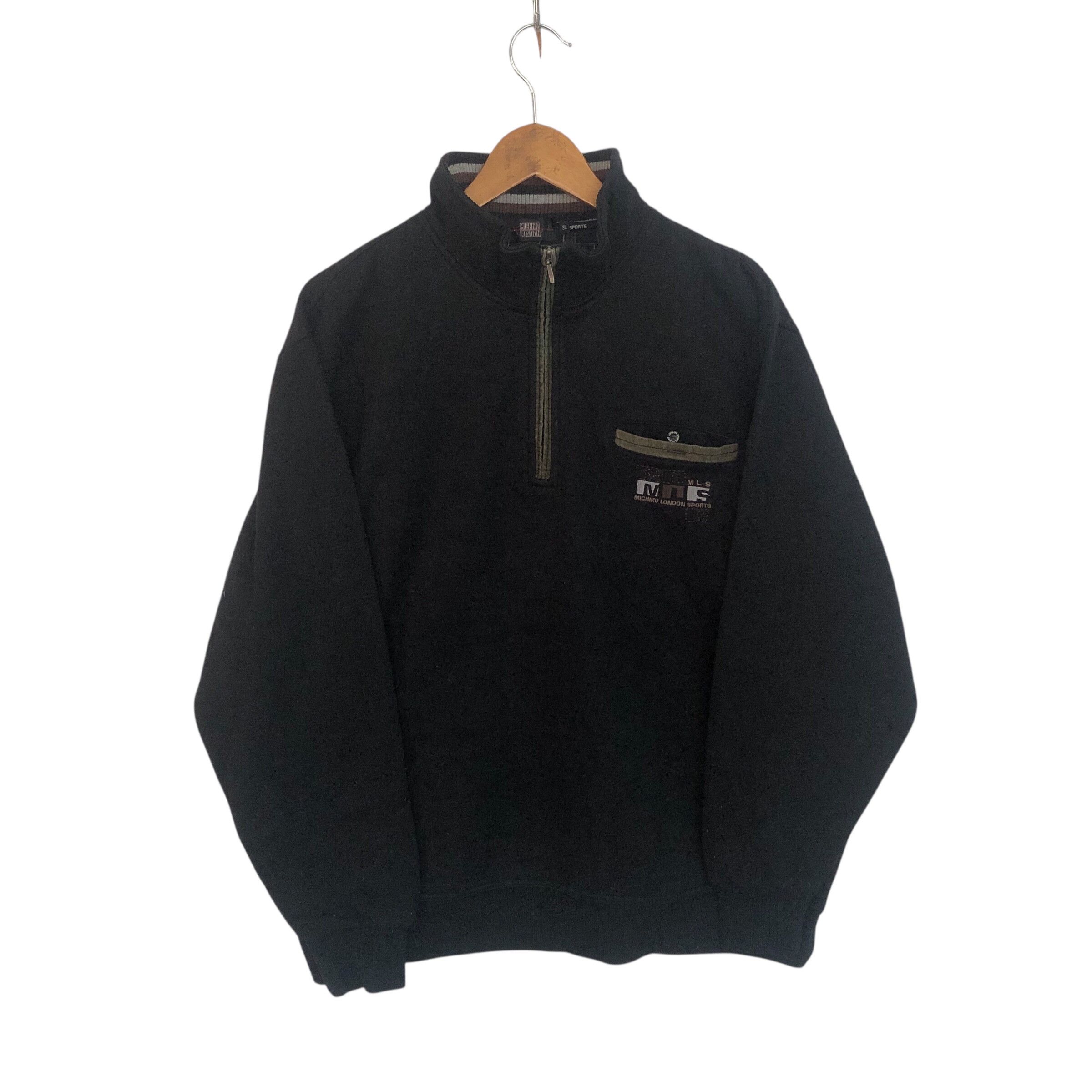 Michiko Koshino London Vintage Michiko London Jumper Half Zip Sweatshirt Size US XL / EU 56 / 4 - 1 Thumbnail