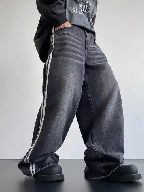 Jean Hayama x Katou Retro Y2k Denim Jeans Wide Leg Striped Size US 32 / EU 48 - 5 Thumbnail