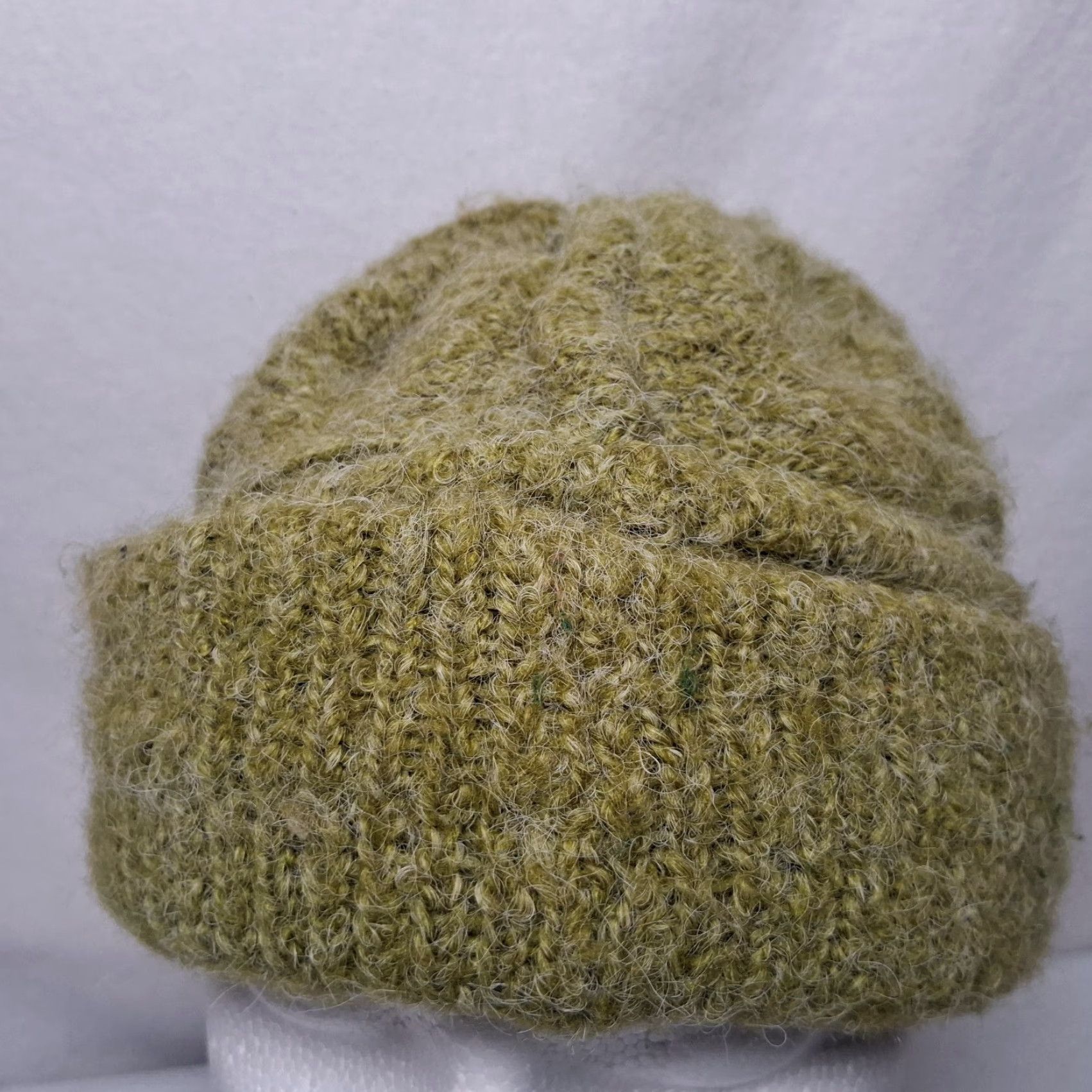 CO VINTAGE? (no) Peruvian Trading Co Knit Hat Chartreuse Green Tassel Winter Beanie Hippie Boho Size ONE SIZE - 3 Thumbnail