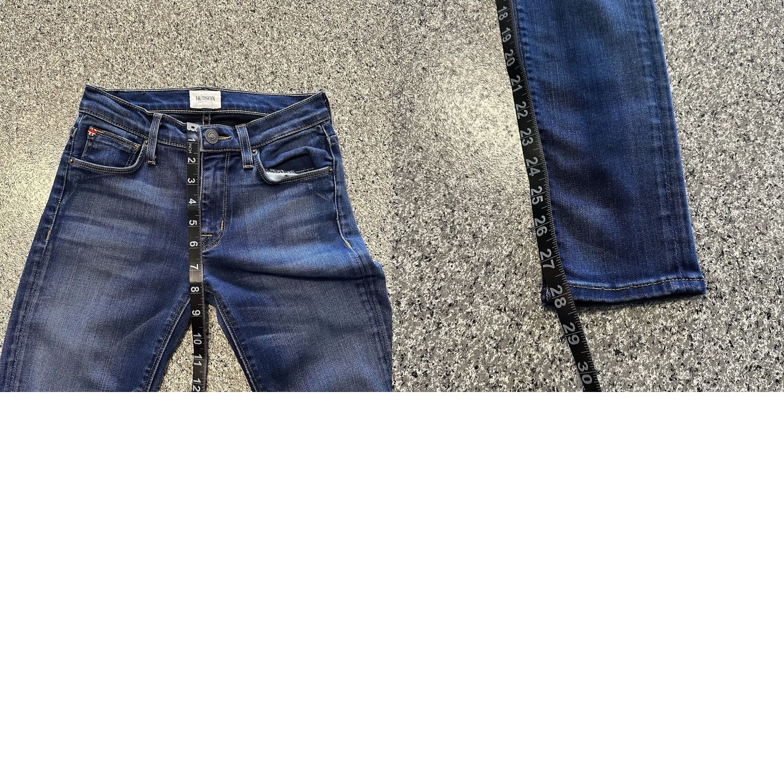Hudson Hudson Jeans Womens 24x28 Nico Mid Rise Dark Wash Denim Stretch Size 42" / US 20 - 8 Thumbnail