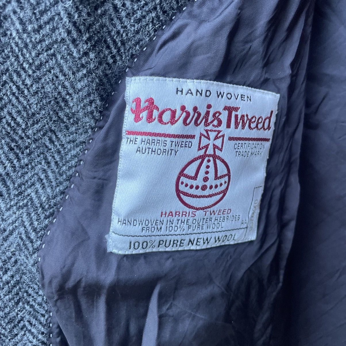 Designer × Harris Tweed 💥Vintage Harris Tweed Herringbone Parka Jacket Size US M / EU 48-50 / 2 - 8 Thumbnail