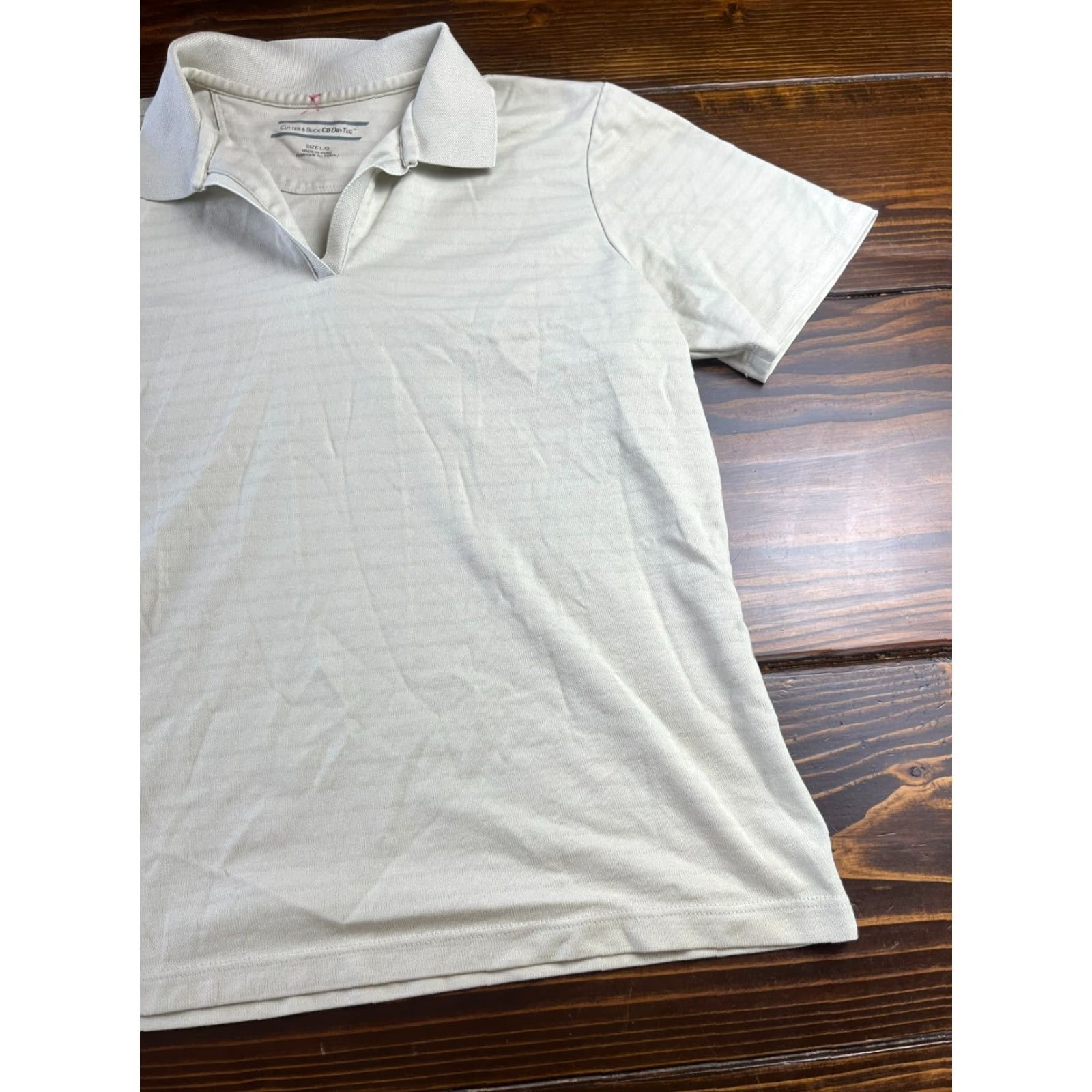 Cutter & Buck Cutter & Buck Shirt Women Large Tan Golf Polo CB Dry Tech Size L / US 10 / IT 46 - 3 Thumbnail