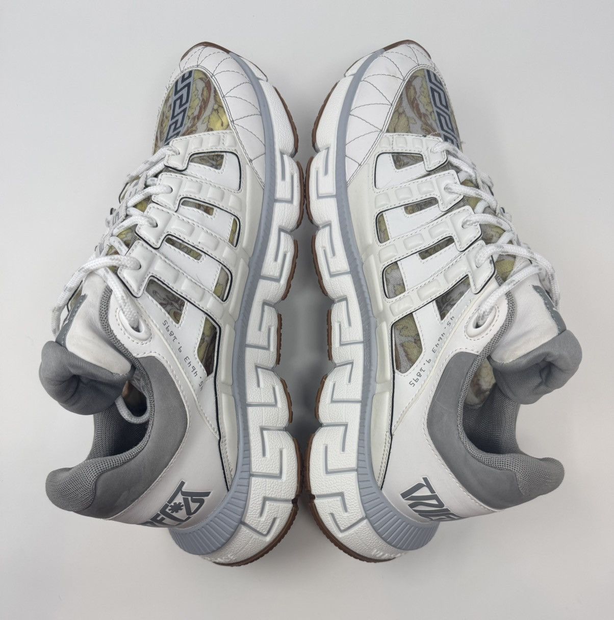 Versace Versace Trigeca Barocco Print Sneaker White Size US 13 / EU 46 - 4 Thumbnail