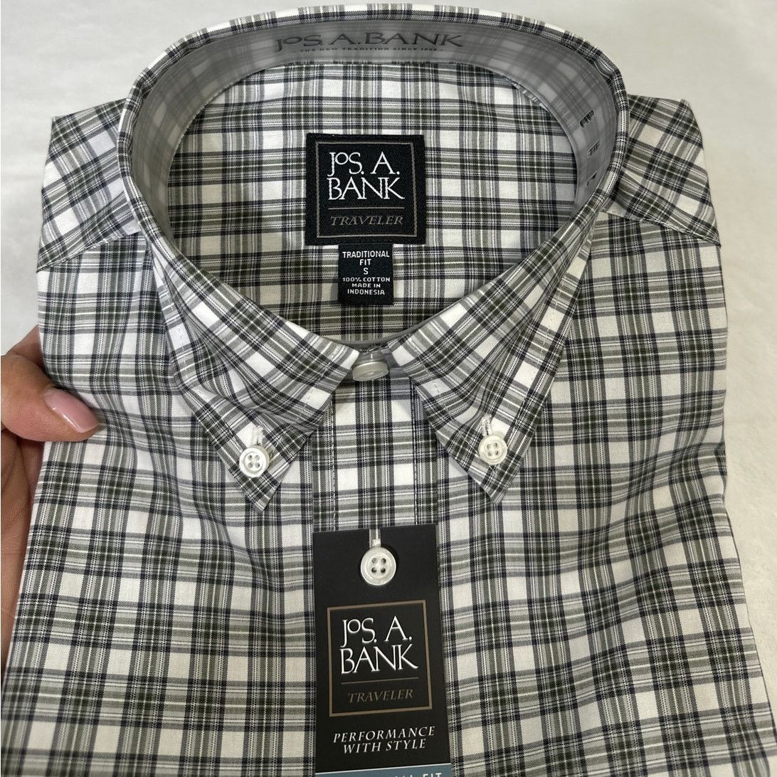 Jos. A. Bank Jos A Bank Dress Shirt Traveler Button Black White 16-36 Size US S / EU 44-46 / 1 - 3 Thumbnail