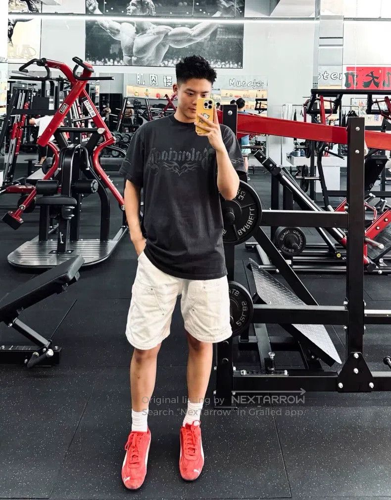 Balenciaga Balenciaga Black Gothic Sanskrit Logo Vintage Ripped Short Size US S / EU 44-46 / 1 - 2 Thumbnail