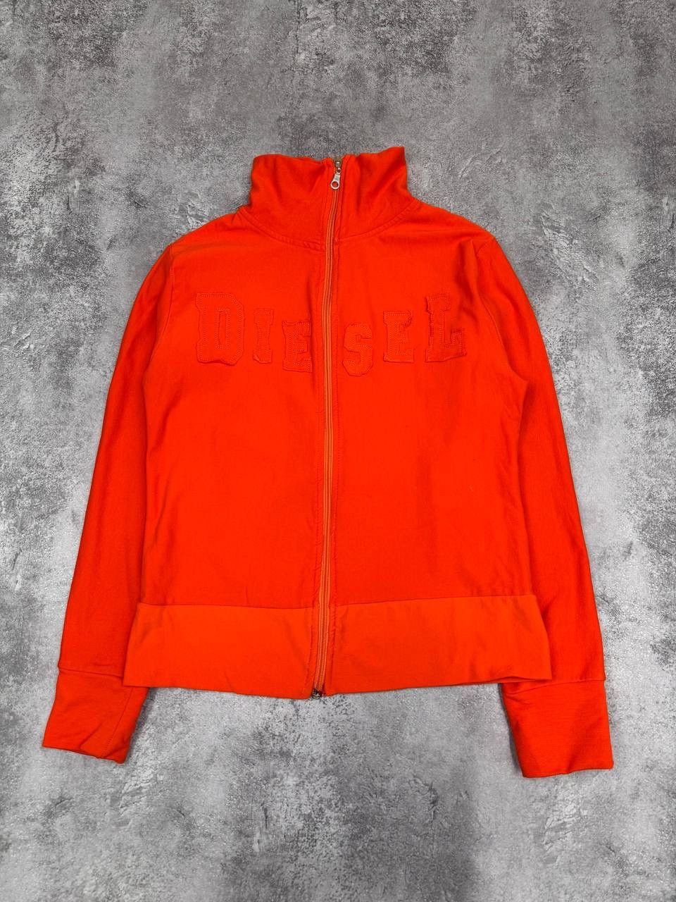 Diesel Diesel Women's Zip Sweatshirt Orange Size S Size S / US 4 / IT 40 - 1 Thumbnail