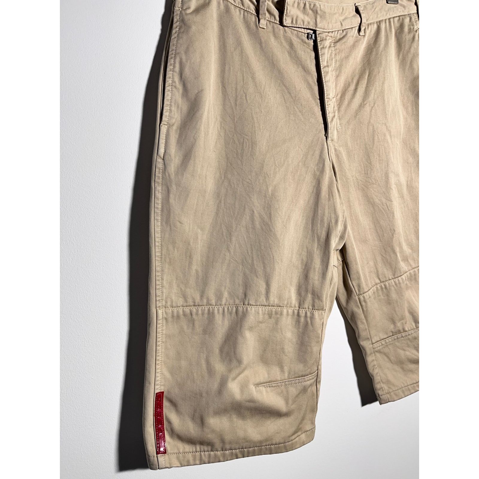 Prada shorts red tab logo rare streetwear 00s Italy designer