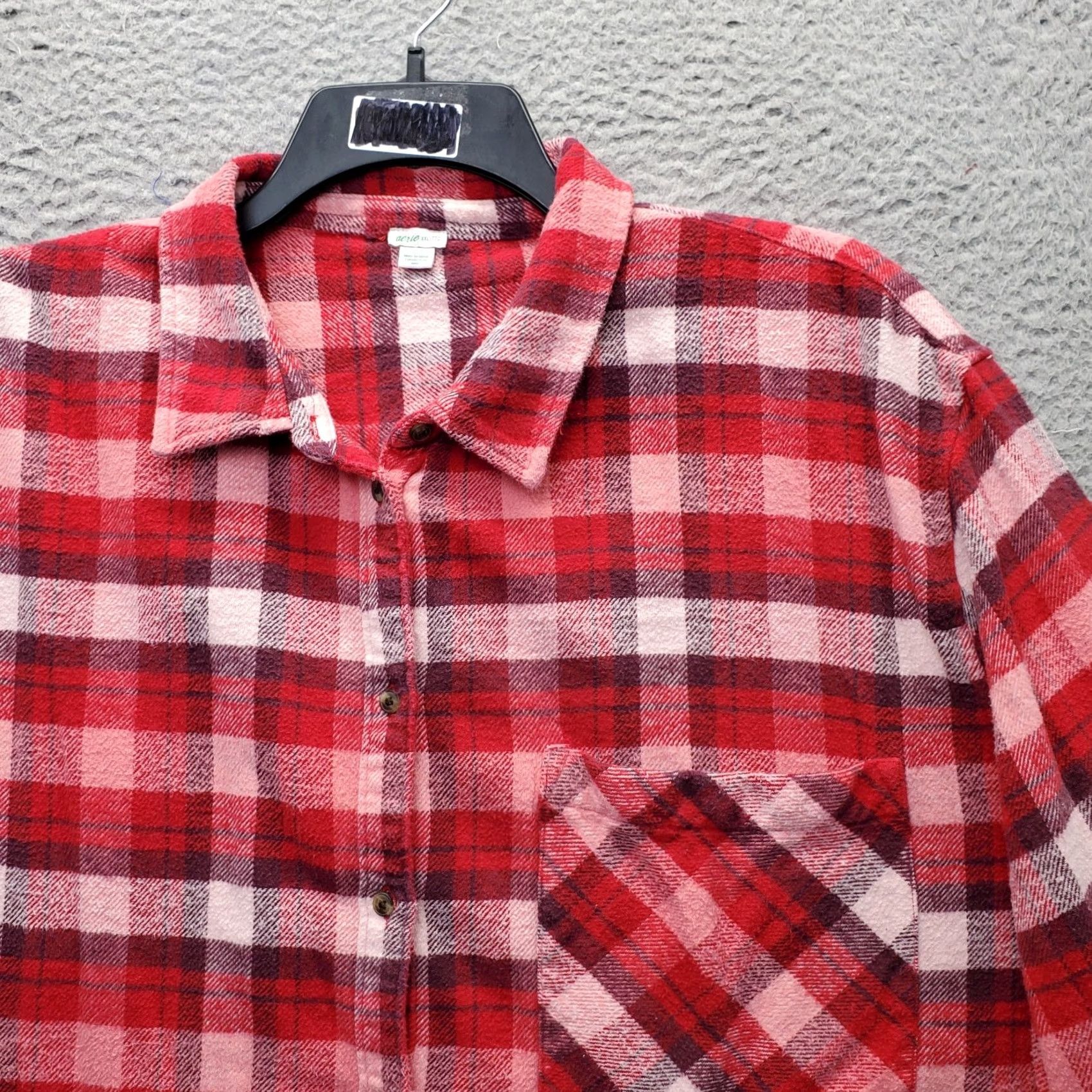 Vintage Aerie Womens XXL Flannel Shirt Multi Plaid Button Up Collared Shirt Regular Fit Vintage? No Size XXL / US 16-18 / IT 52-54 - 5 Thumbnail