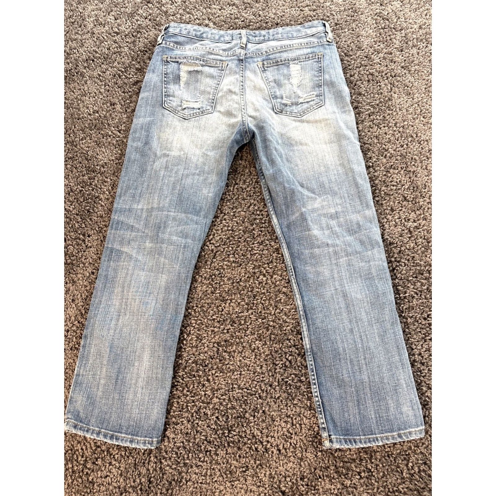 Vintage Current/Elliott Jeans Women Ankle Crop 27 Blue Denim High Rise Inseam 24 Stiletto Skinny Shipwreck Destroy Size 27" / US 4 / IT 40 - 7 Thumbnail