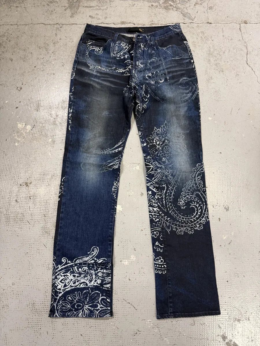 Roberto Cavalli AW2003 Cavalli Navy Blue Presley Ocean Denim Jeans Size US 30 / EU 46 - 6 Thumbnail