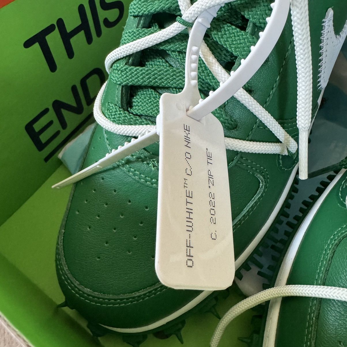 Off-White OFF WHITE x NIKE GREEN LEATHER MIDTOP SP AIRFORCE 1s Size US 10.5 / EU 43-44 - 6 Thumbnail