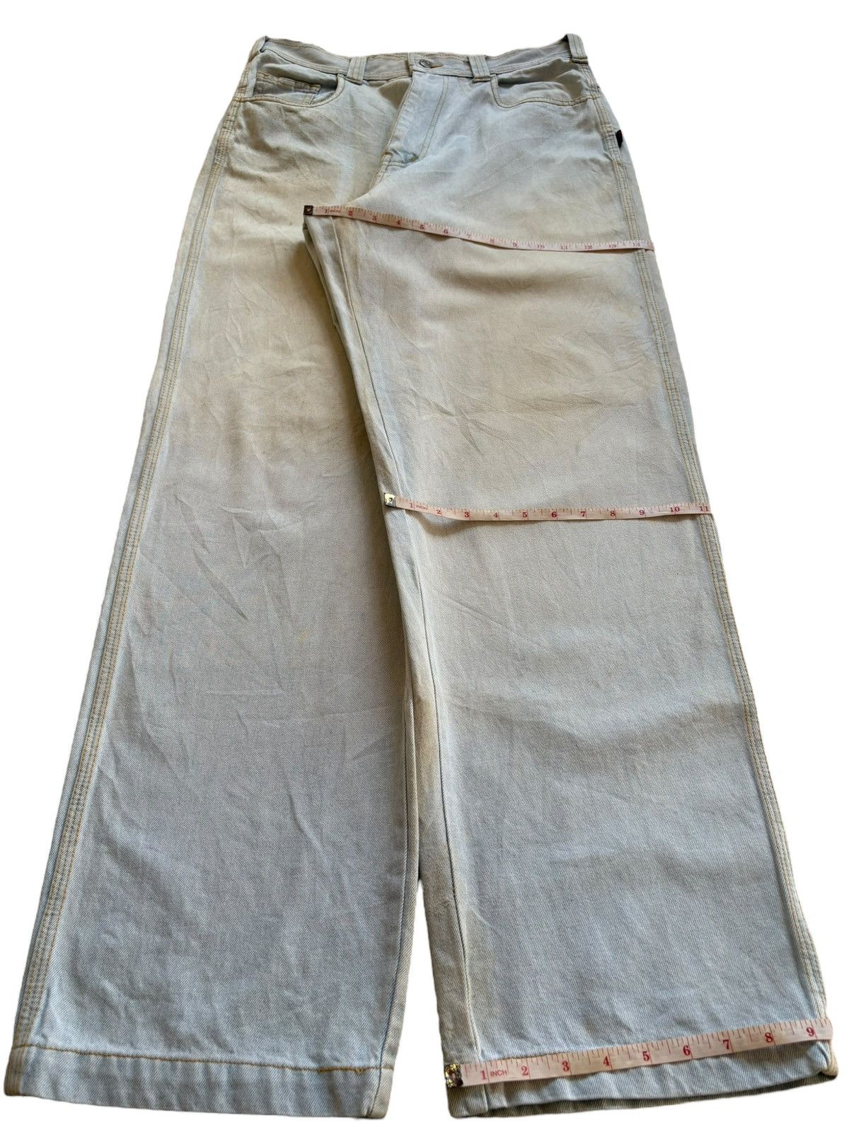 Japanese Brand Vintage Japanese Brand Light Blue Mud Wash Baggy Jeans Size US 32 / EU 48 - 12 Thumbnail