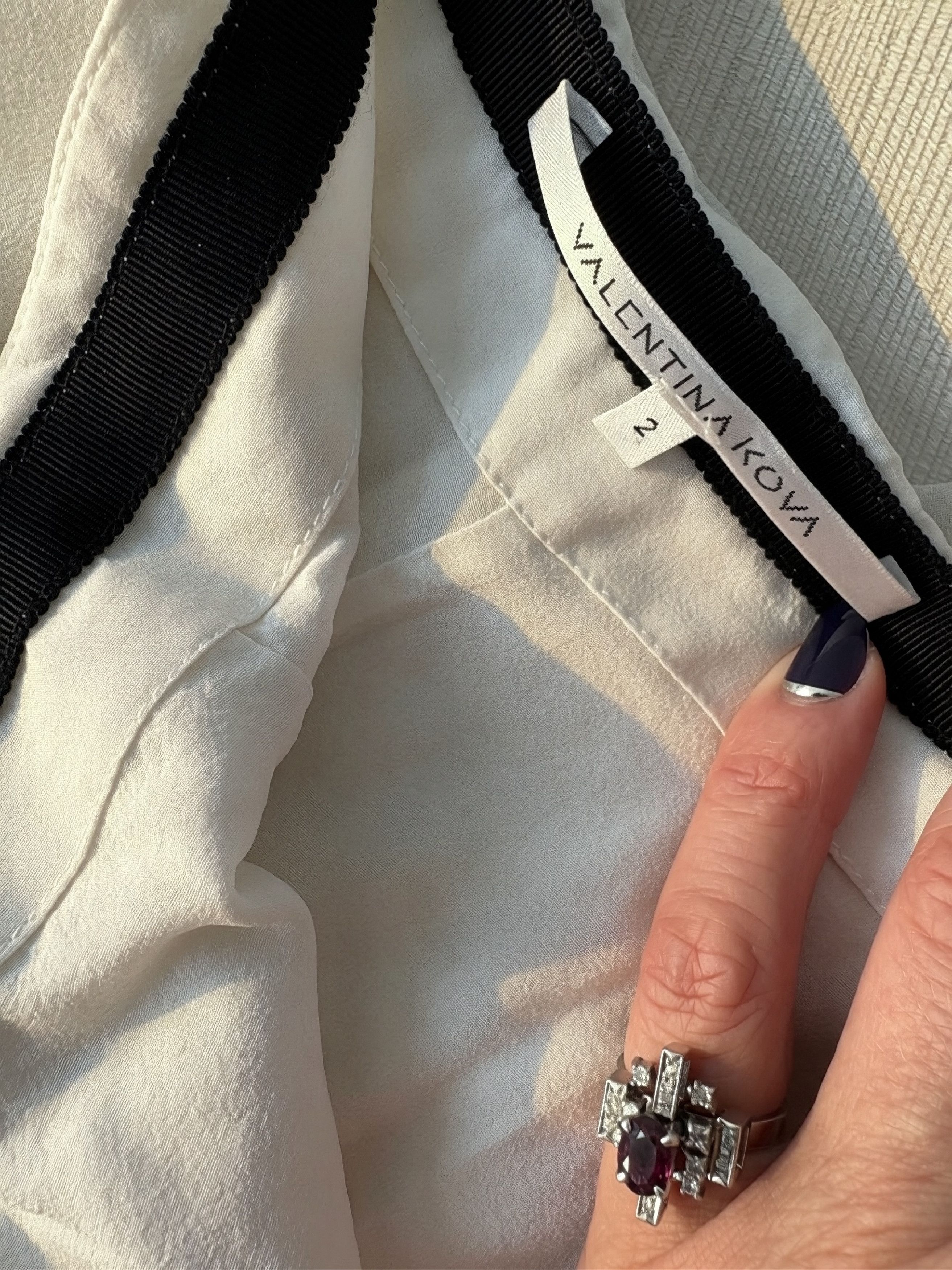 Other Valentina Kova Sheer Silk Resort Pants Ivory White Size 2 Size 26" / US 2 / IT 38 - 2 Thumbnail