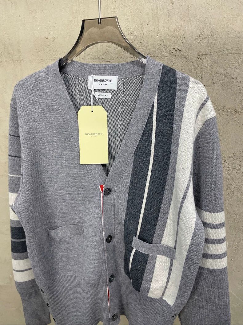 Thom Browne Thom browne Gray four-striped wool color-blocked striped ca Size US S / EU 44-46 / 1 - 3 Thumbnail