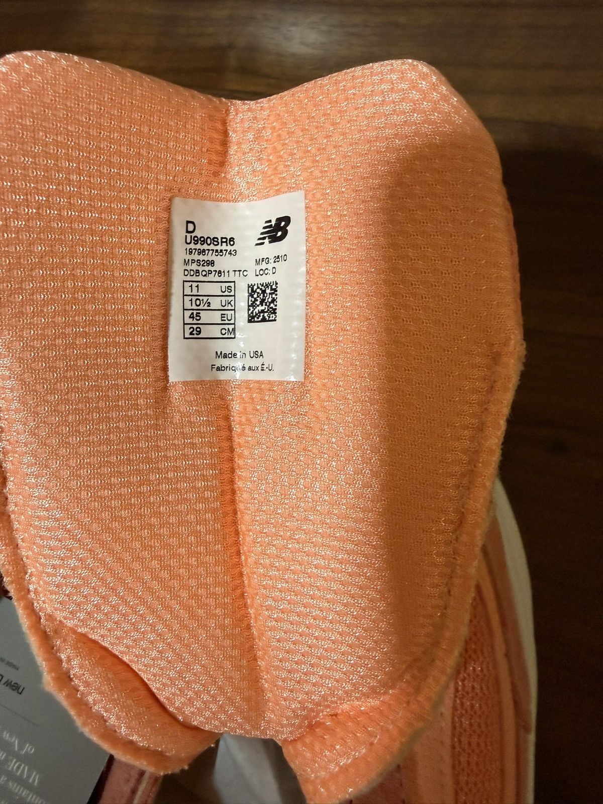 New Balance New Balance Made in USA 990v6 Sunrise Salmon (U990SR6) Sz 11 Size US 11 / EU 44 - 8 Thumbnail