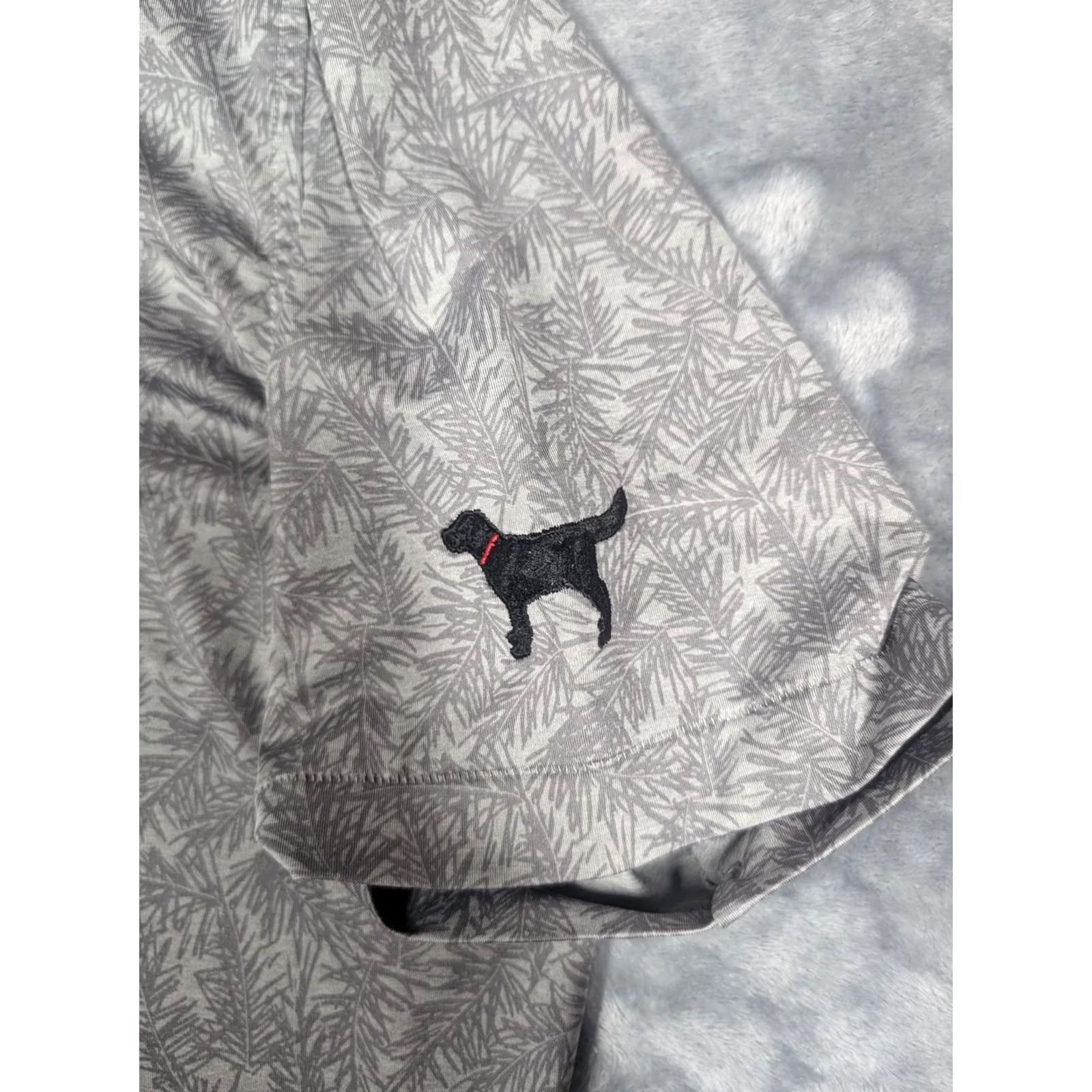 Peter Millar Peter Millar Polo Shirt Mens 2XL Gray Crown Palm Print Stretch Golf Shirt Size US XXL / EU 58 / 5 - 7 Thumbnail