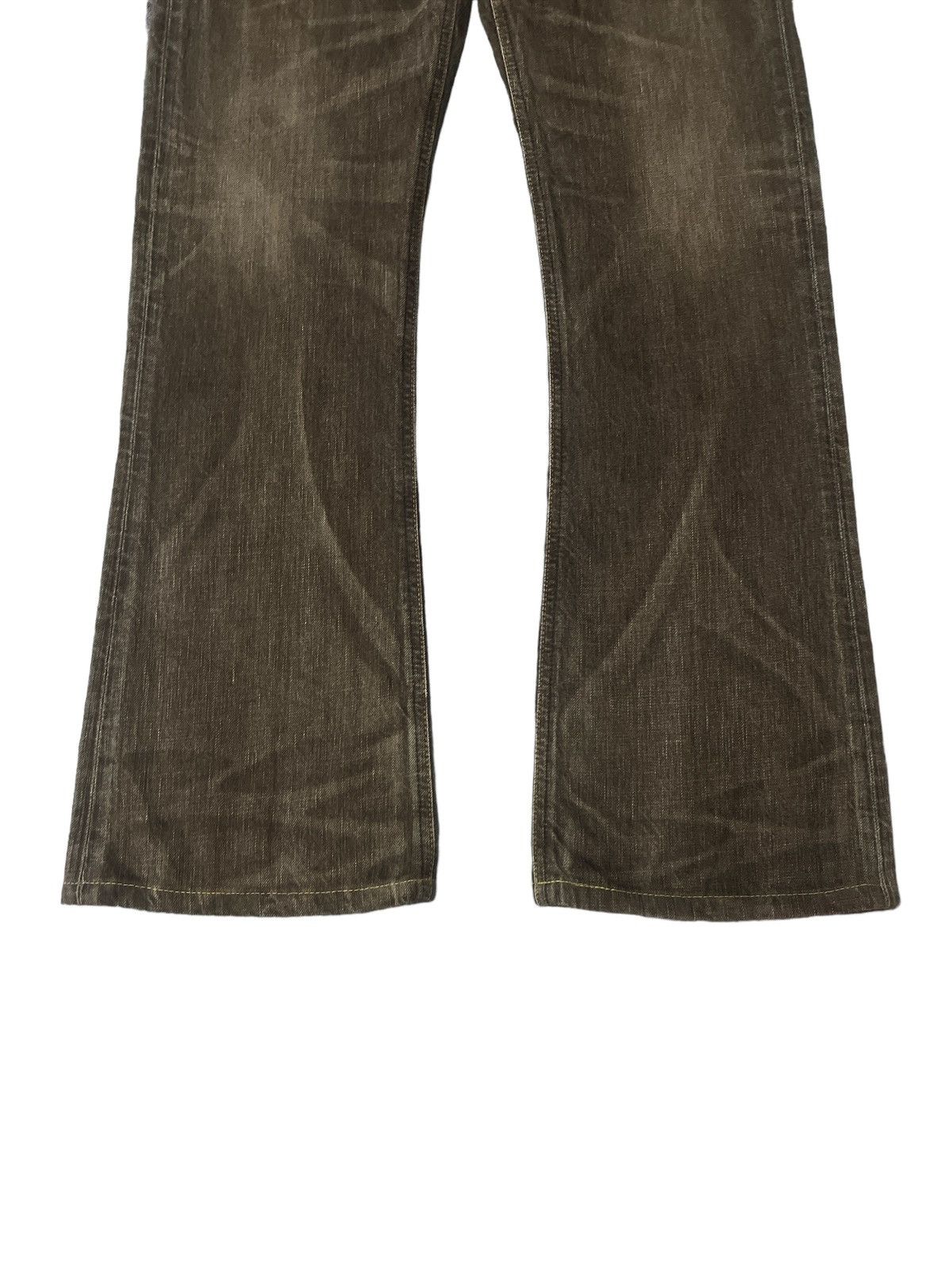 If Six Was Nine FLARED🔥EDWIN 503 BROWN FADED DISTRESSED DENIM PANT Size US 30 / EU 46 - 4 Thumbnail