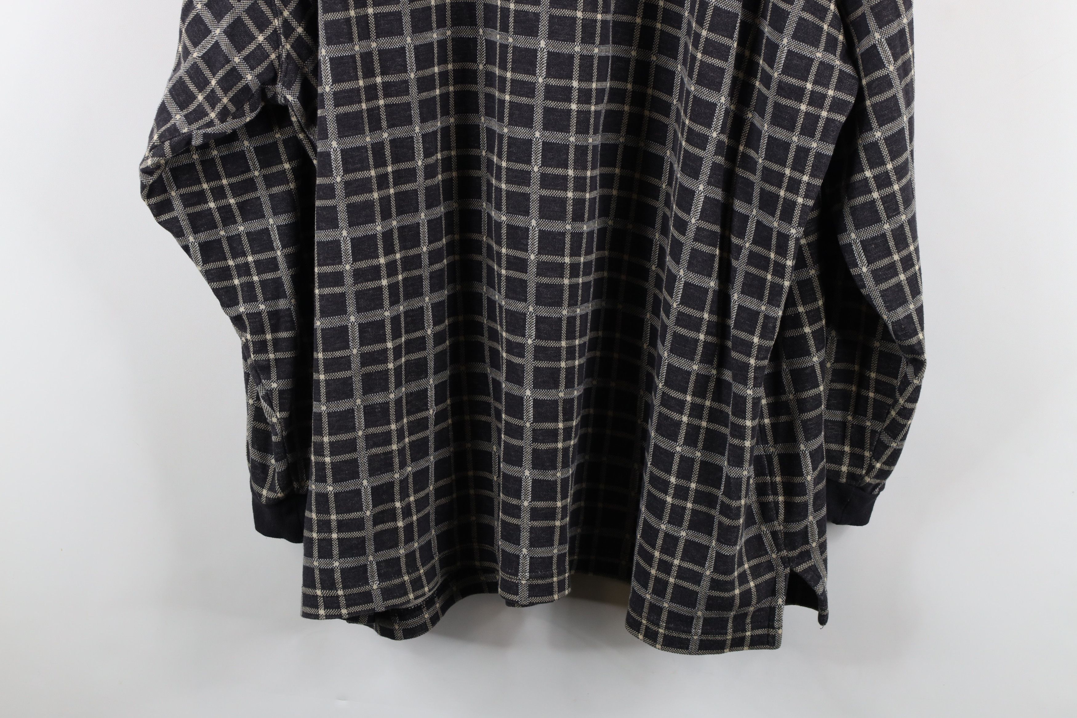 Vintage Vintage 90s Streetwear Long Sleeve Rugby Polo Shirt Plaid Size US XXL / EU 58 / 5 - 10 Thumbnail