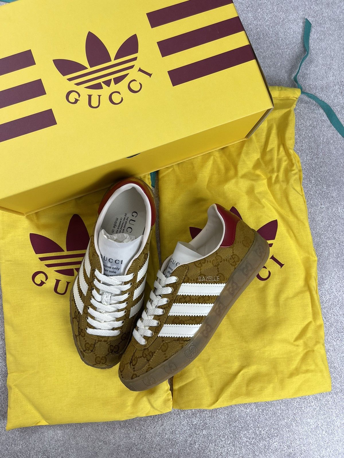 Adidas × Gucci Adidas x Gucci Gazelle OG Monogram Sneakers Size 36 2/3 Size US 5.5 / IT 35.5 - 11 Thumbnail