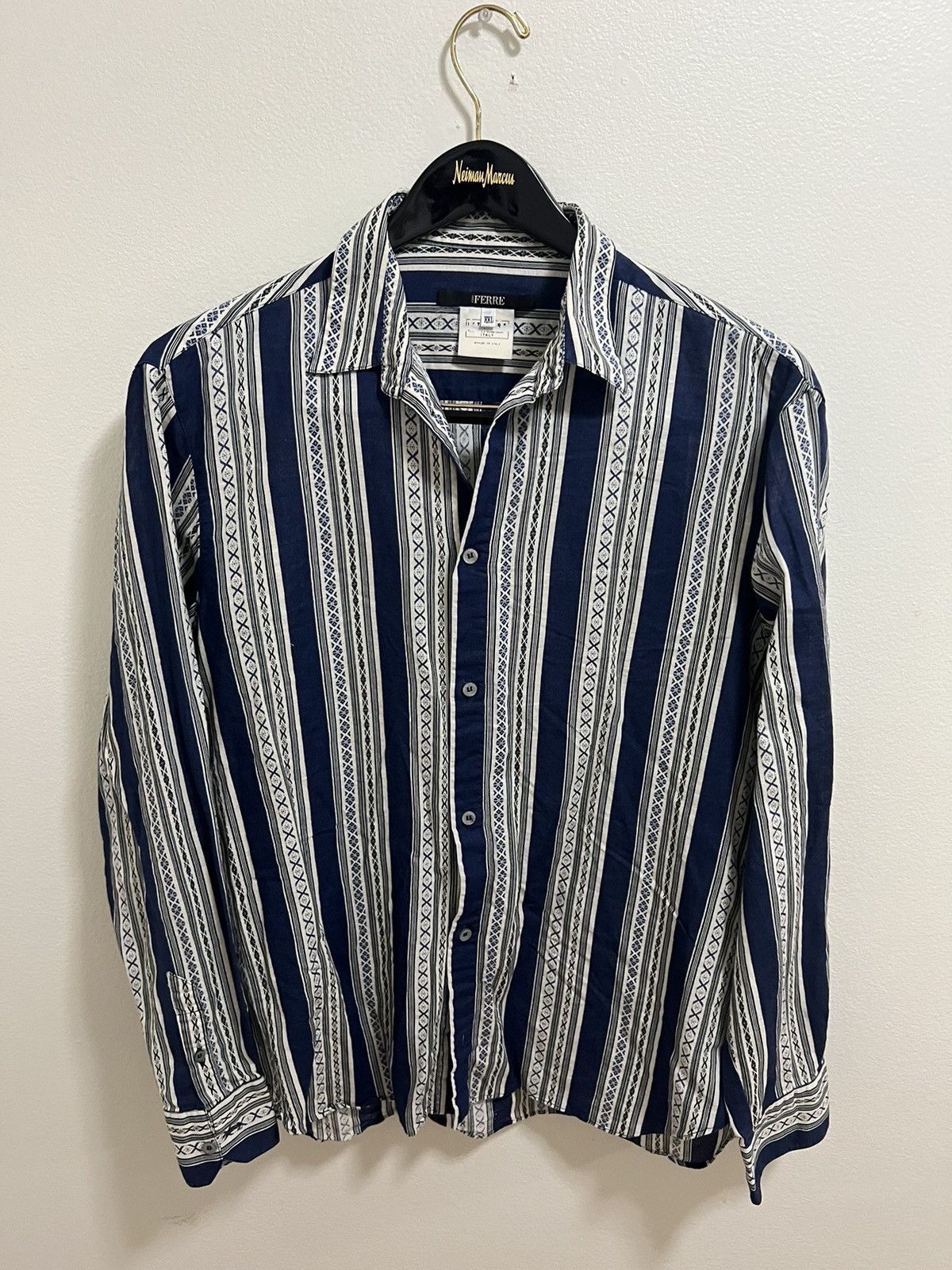 Ferre 1990’s Rare Ferre Button-Down shirt XXL Size US XXL / EU 58 / 5 - 1 Thumbnail