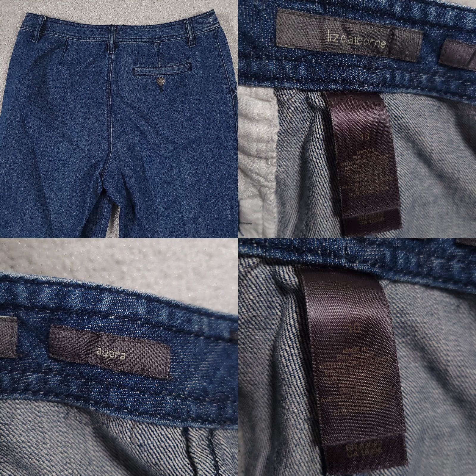 Liz Claiborne Liz Claiborne Audra Blue Denim Cropped Capri Jeans Women's 10 Jeans Girl/Mens Size 32" / US 10 / IT 46 - 9 Thumbnail